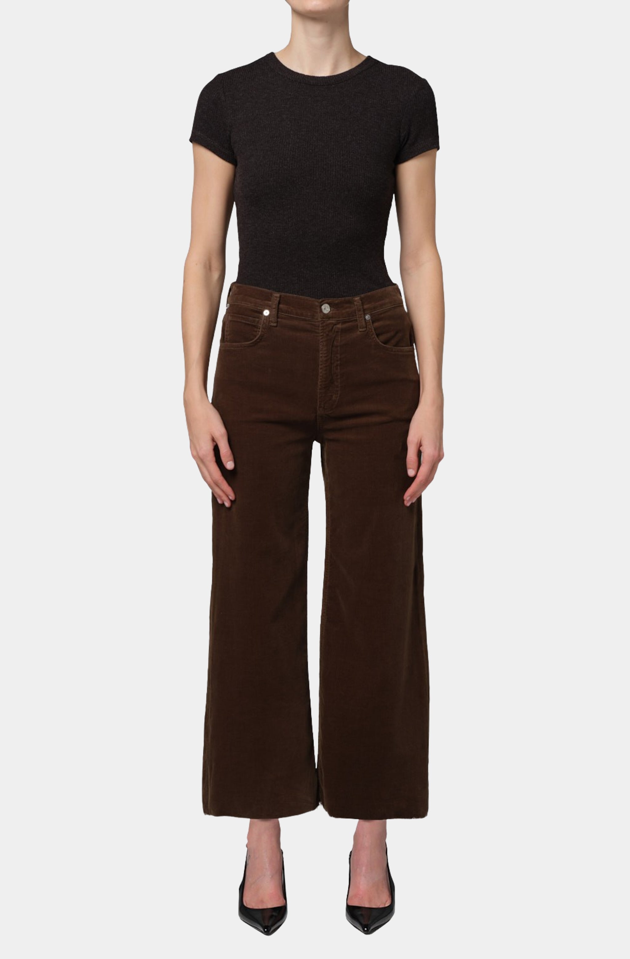 Lyra Wide Leg Crop Corduroy Pants – Hemline Nashville