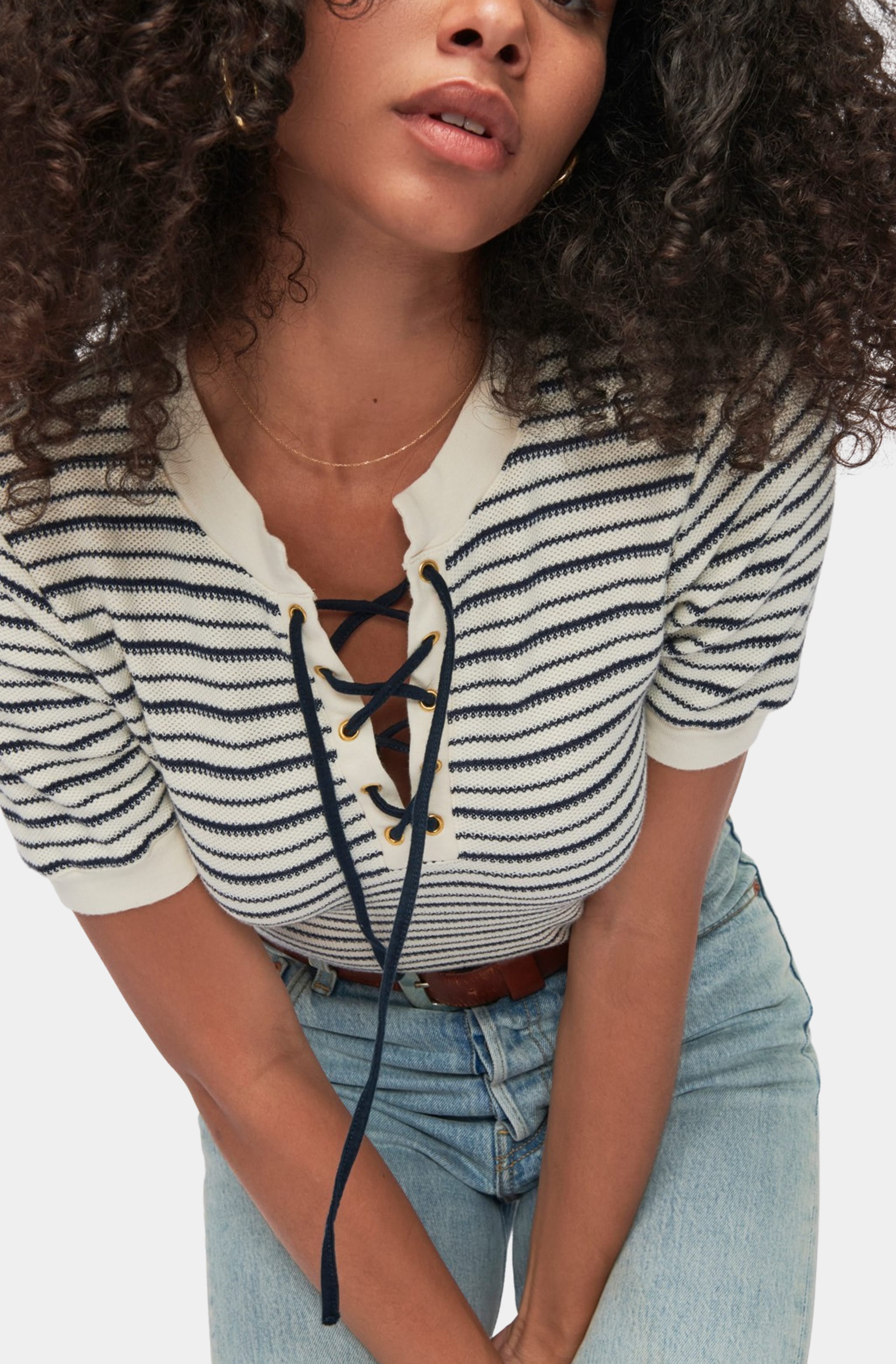 Reeve Lace Up Tee