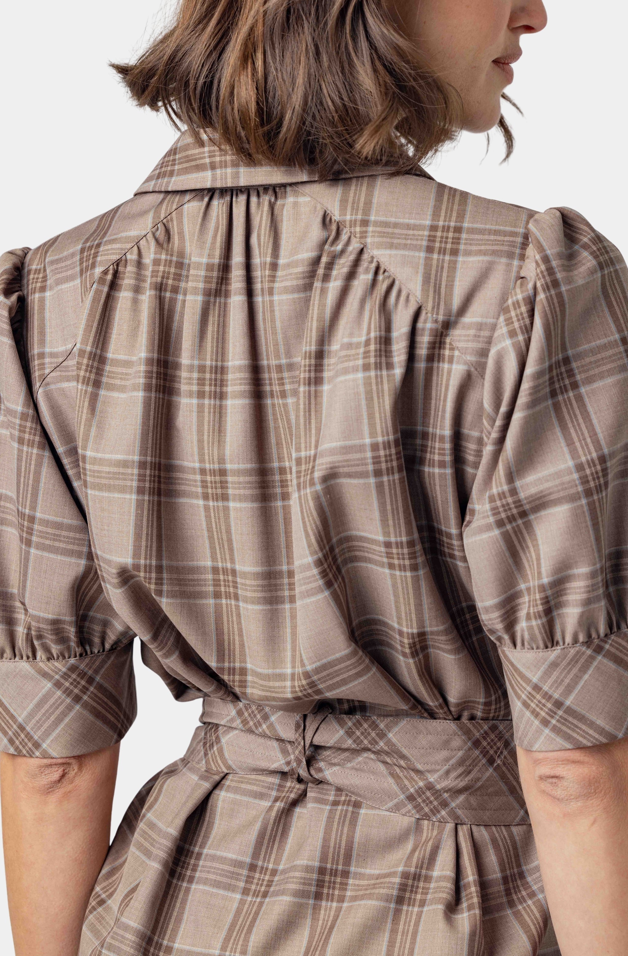 Mocha Plaid Kambry Dress