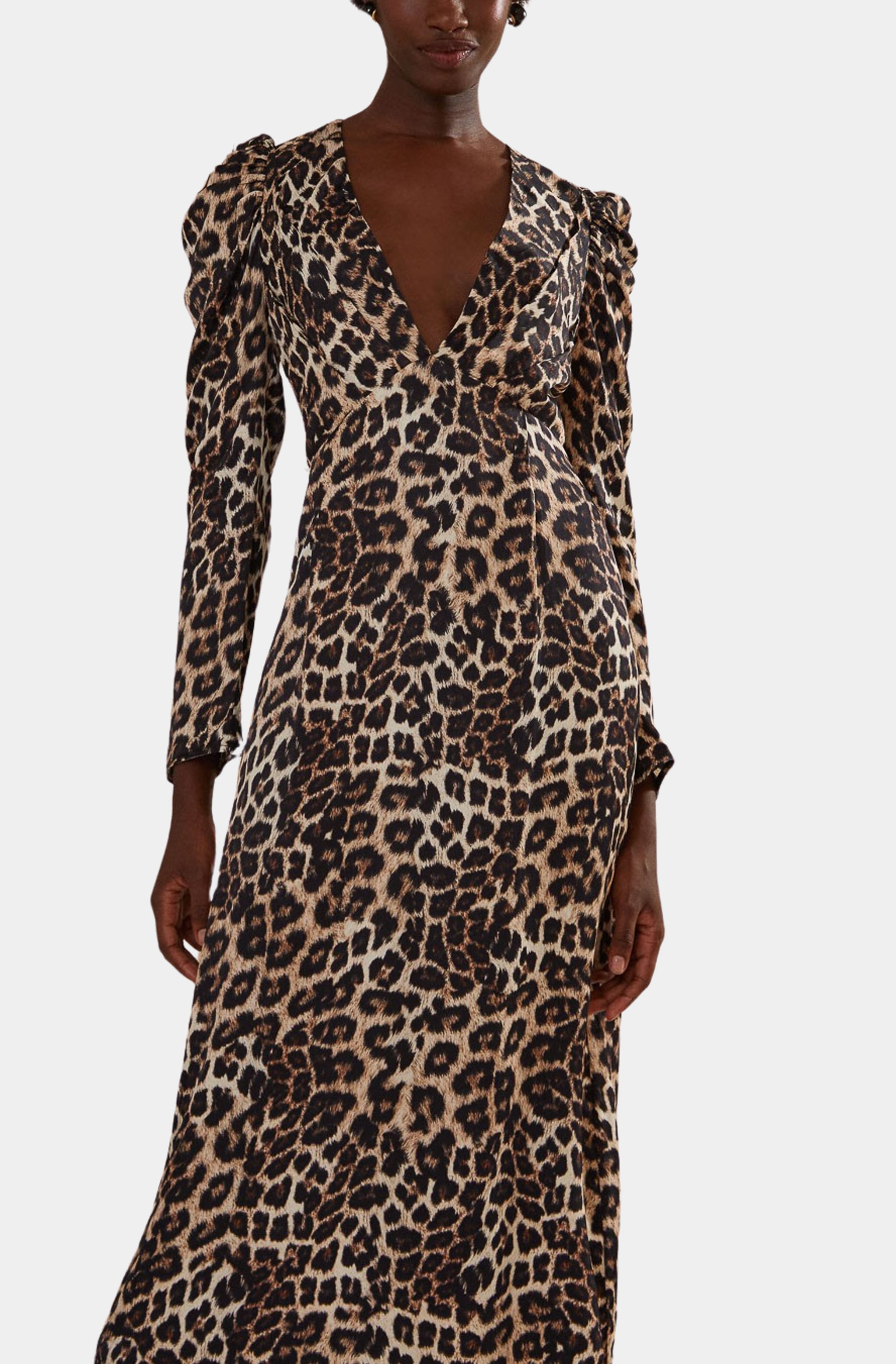 Natural Skin Cream Midi Dress