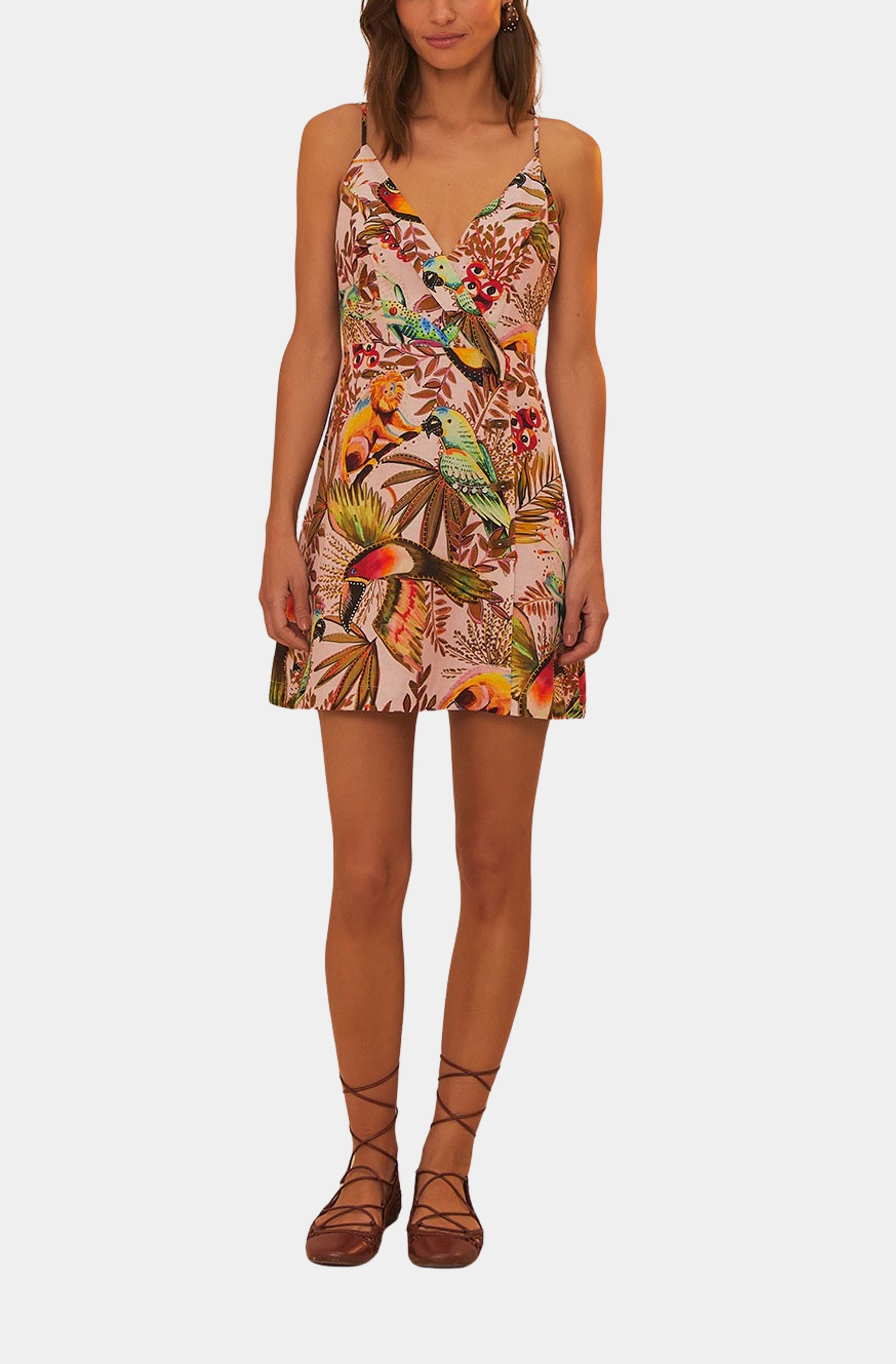 jungle mini dress AKIRA Welcome To The Jungle Mini Dress | Brown