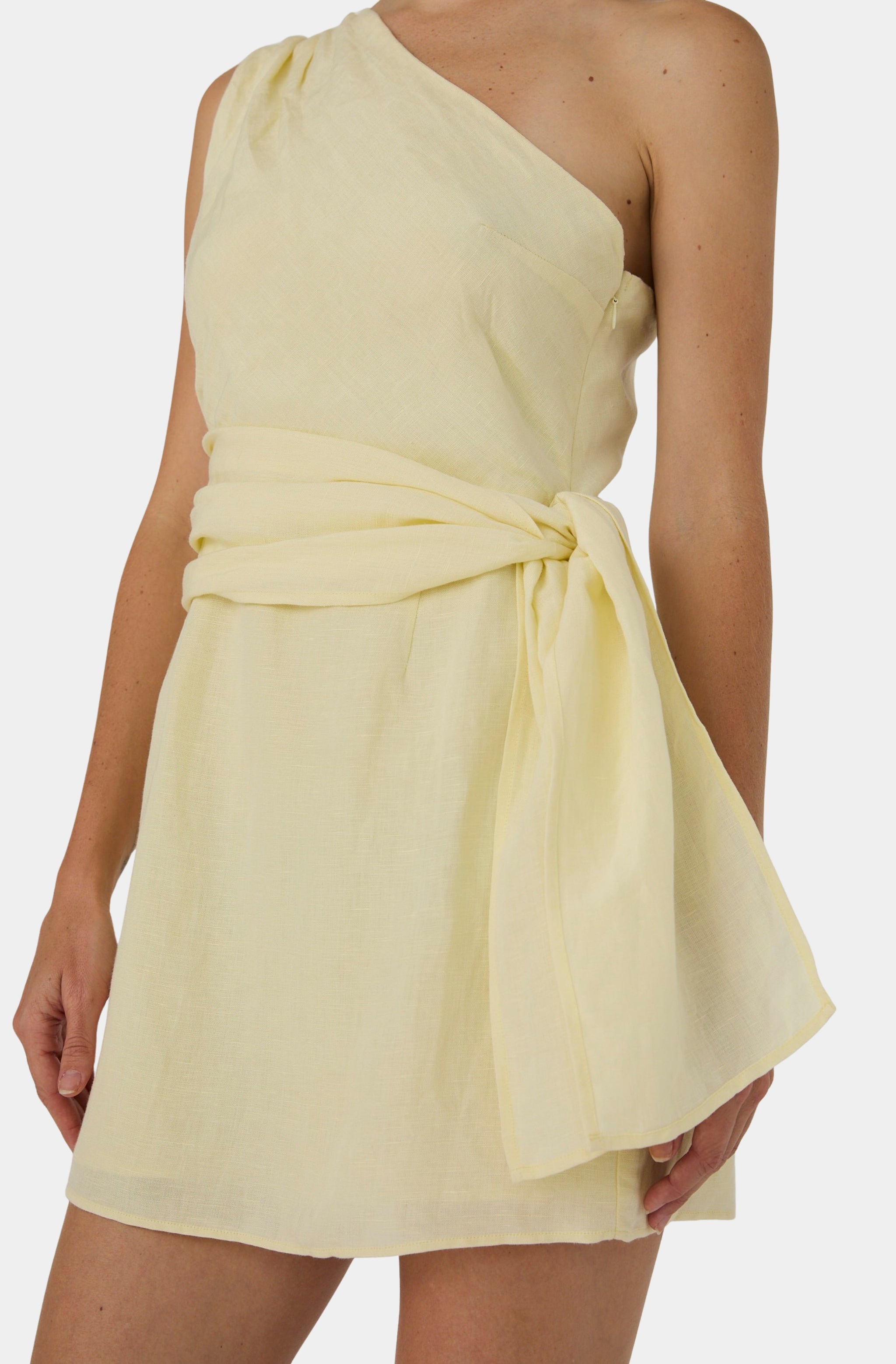 Birdie Linen Shoulder Tie Dress Hemline Nashville Birdie Linen Shoulder Tie Dress Hemline Nashville