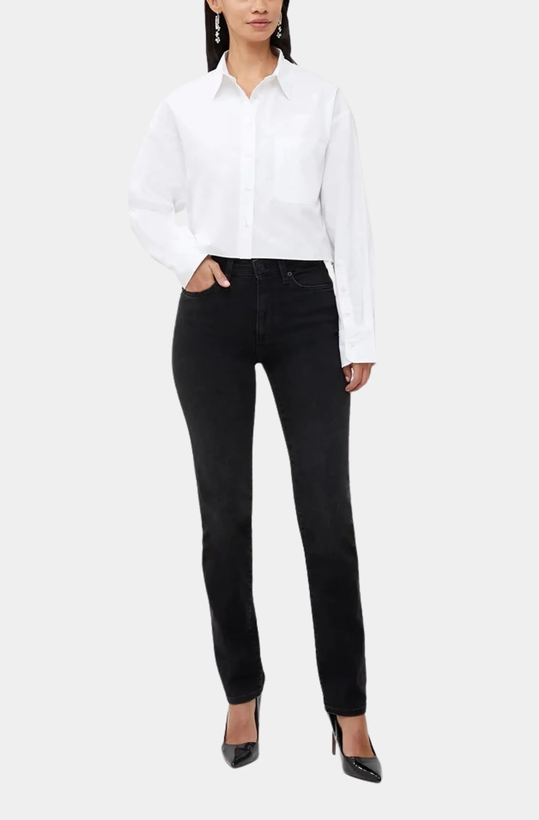 Alissa Cotton Cropped Shirt
