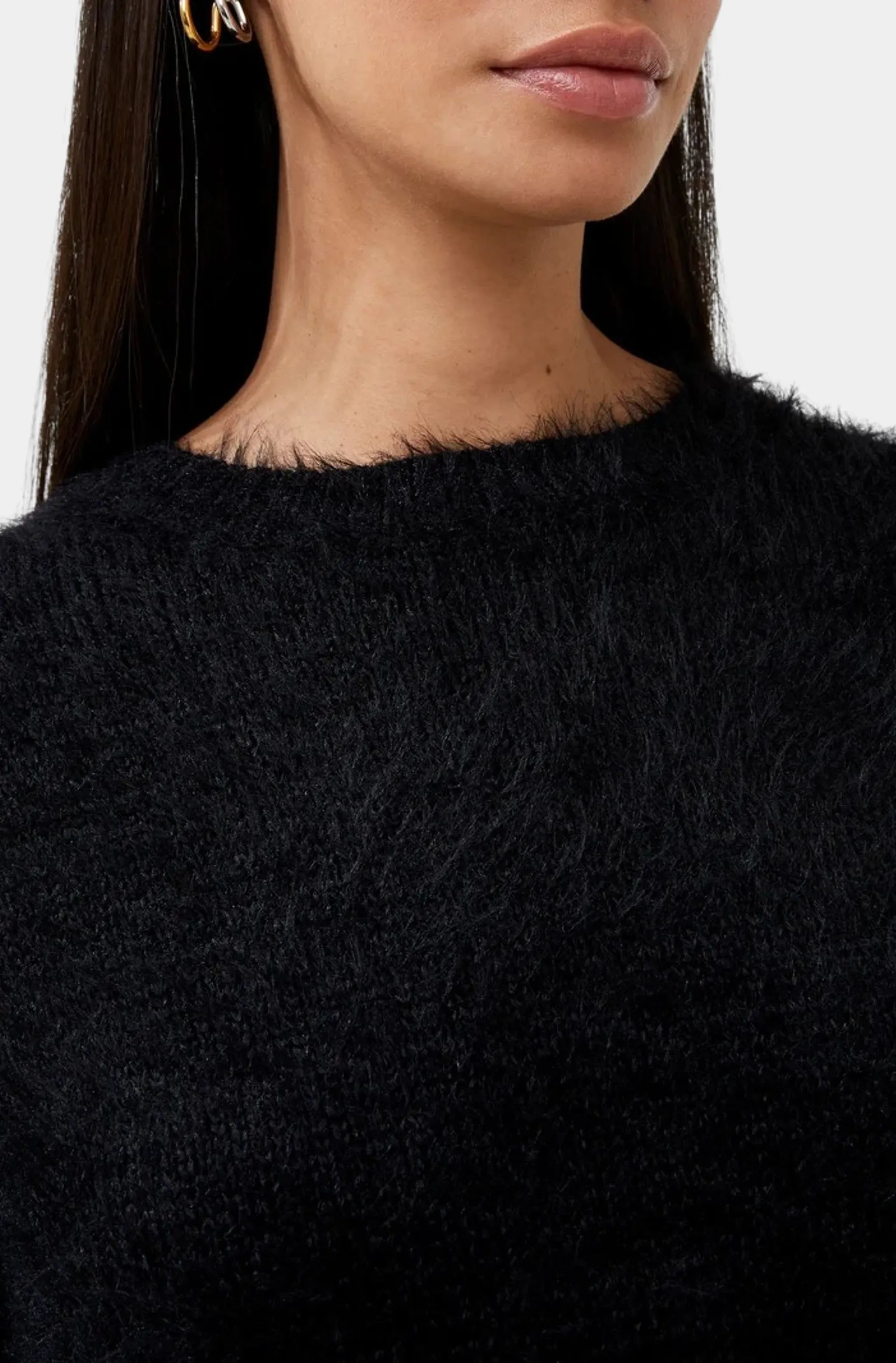 Meena Fluffy Boat Neck Jumper