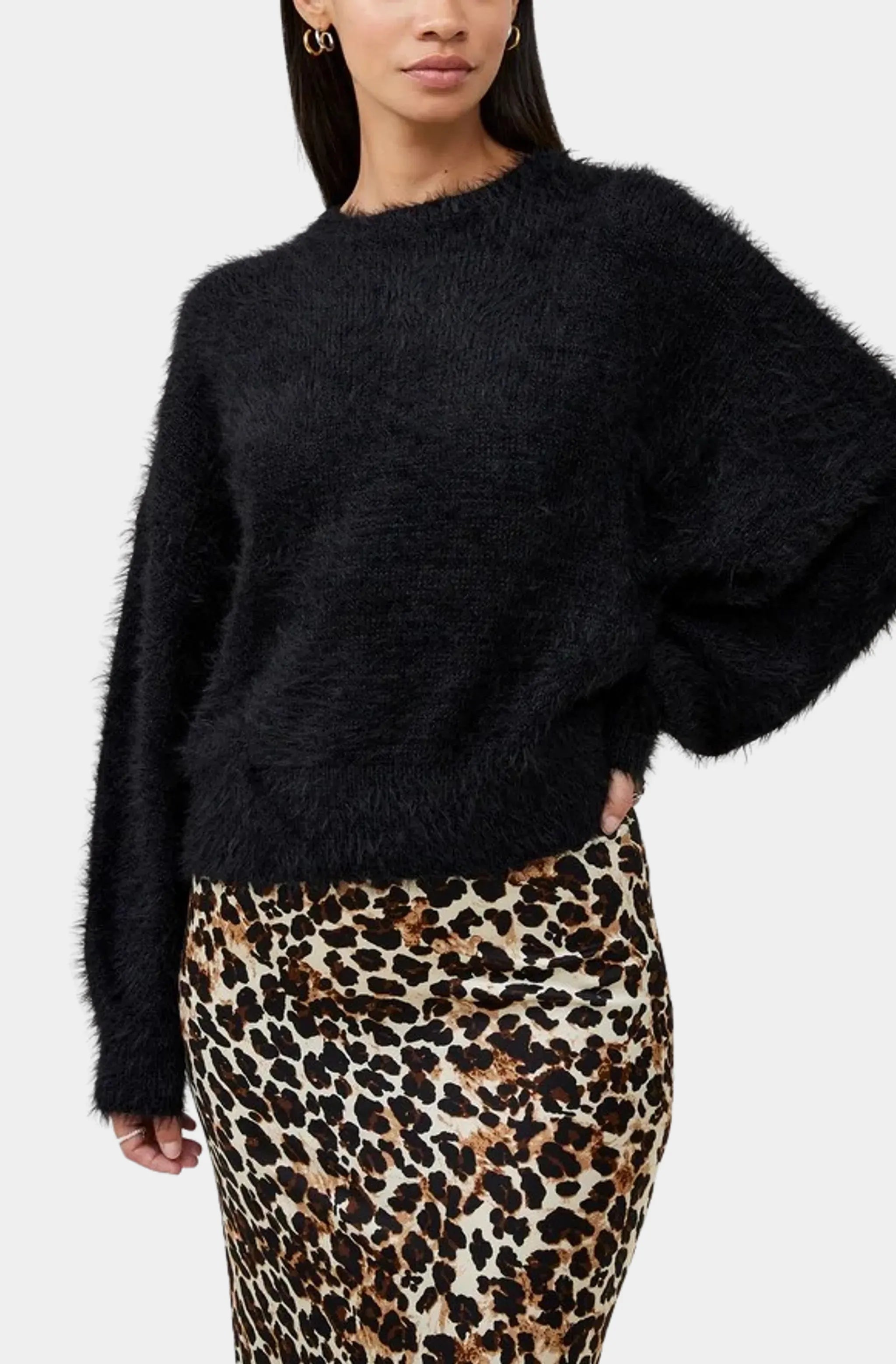 Meena Fluffy Boat Neck Jumper