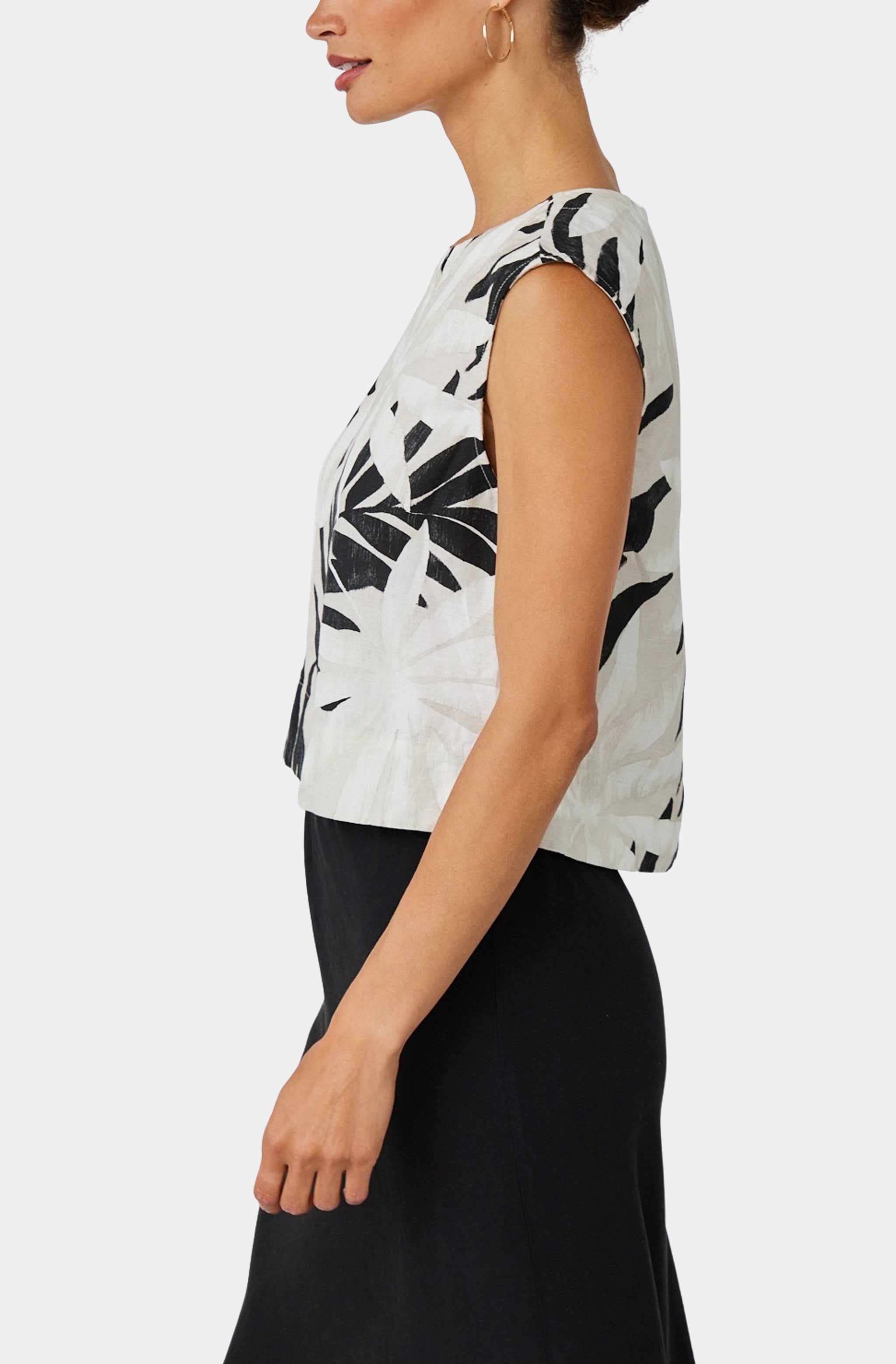 Boxy Button Back Top