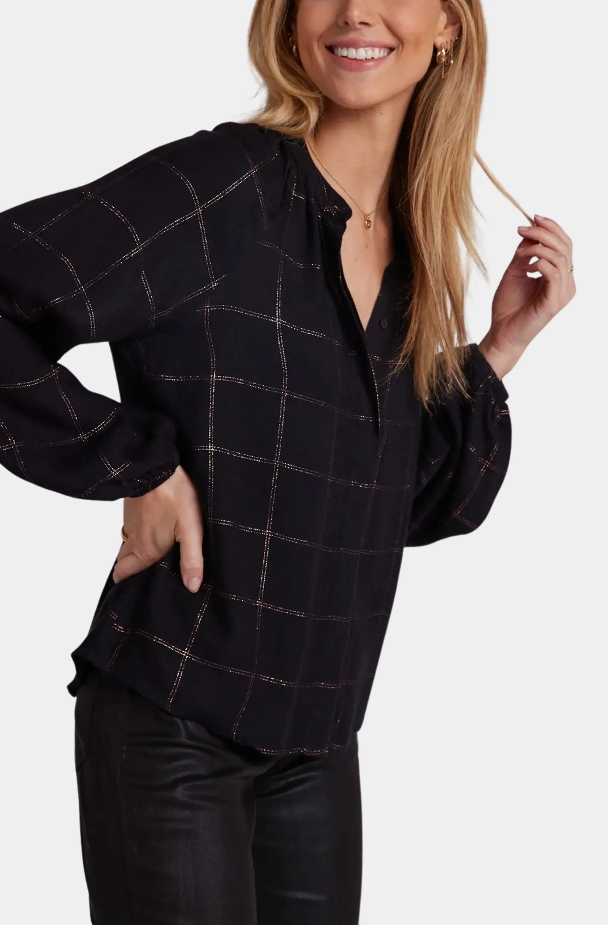 Long Sleeve Shirred Raglan Shirt