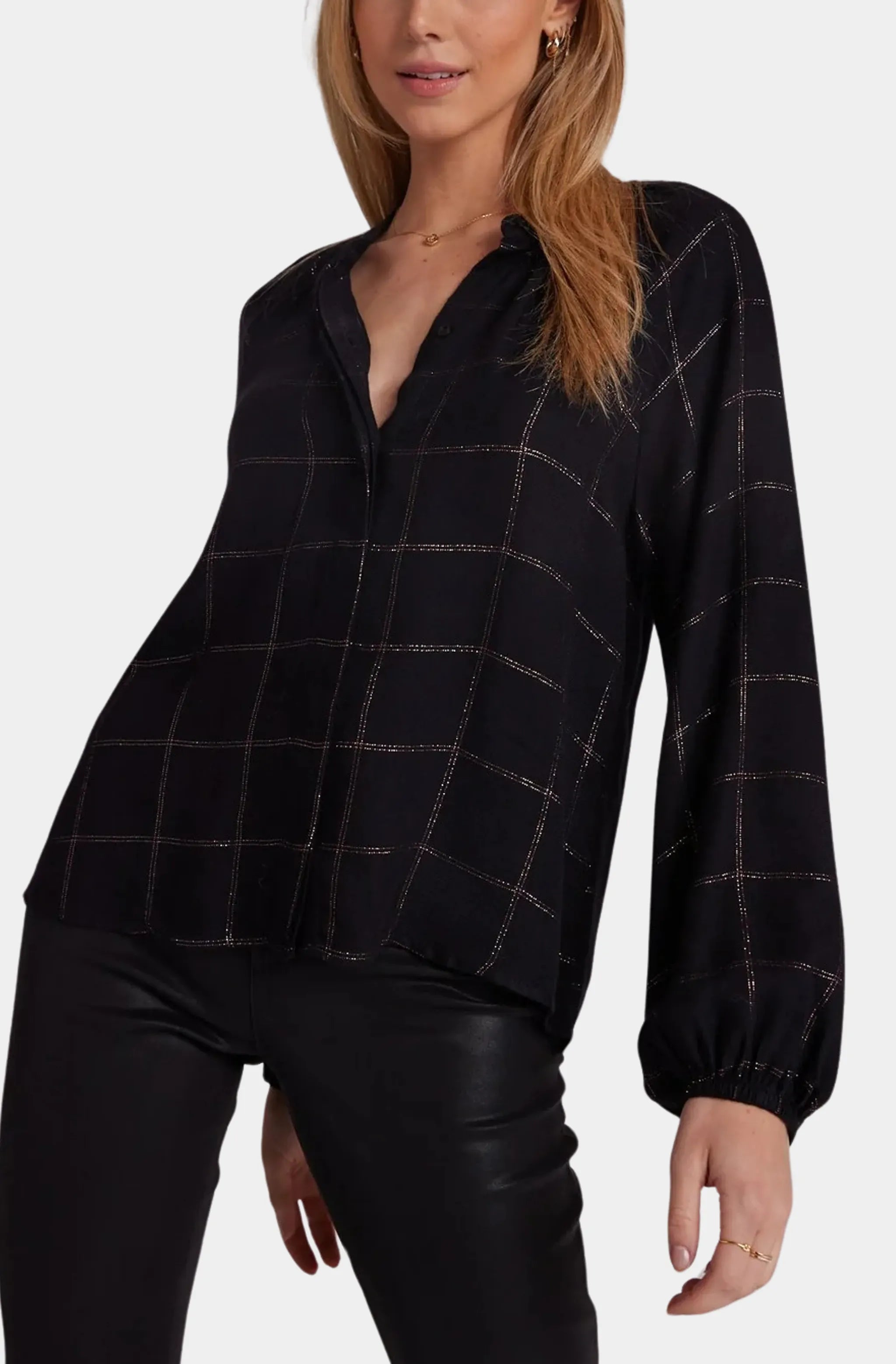 Long Sleeve Shirred Raglan Shirt