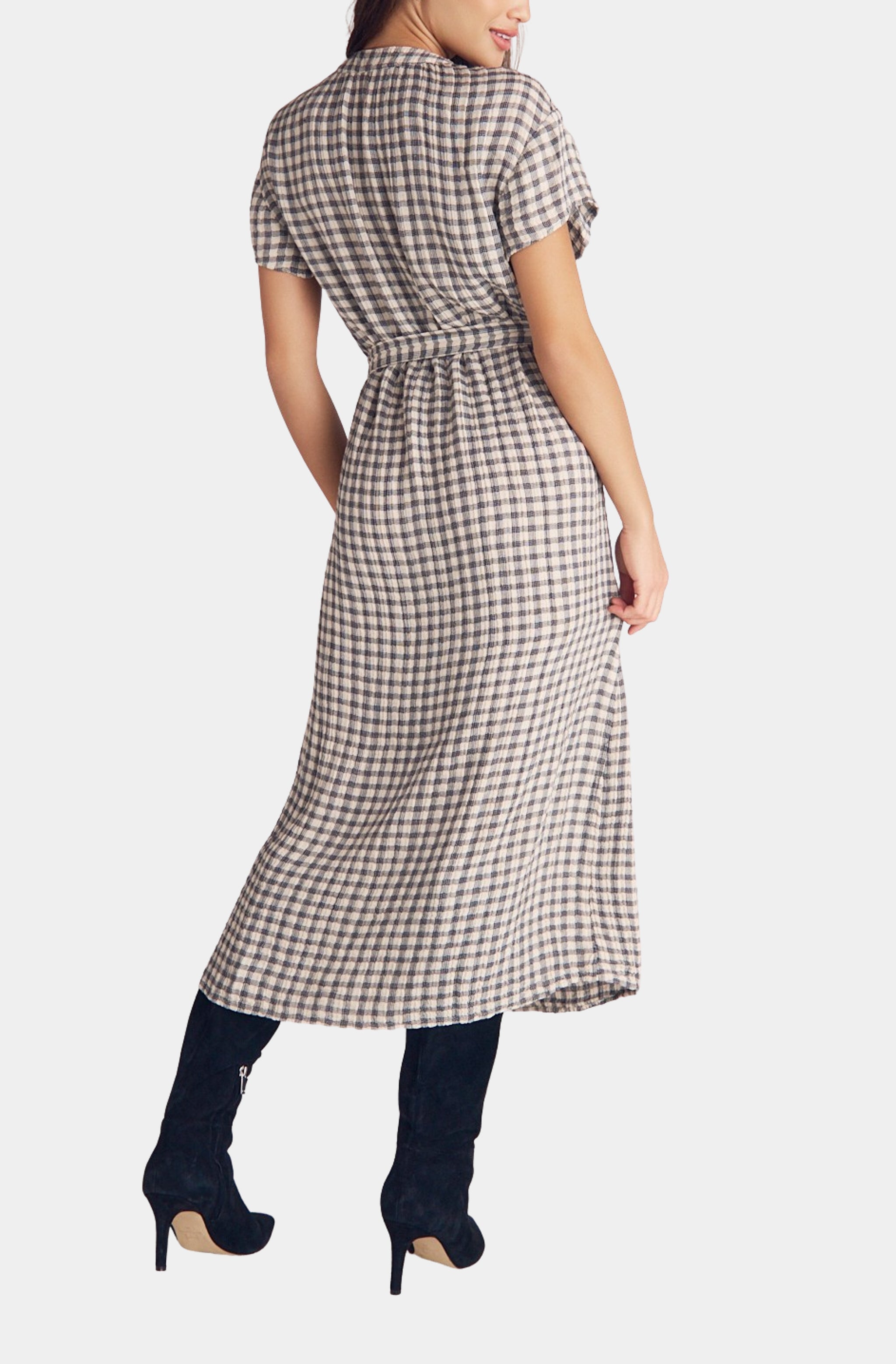 Cap Sleeve Maxi Shirt Dress