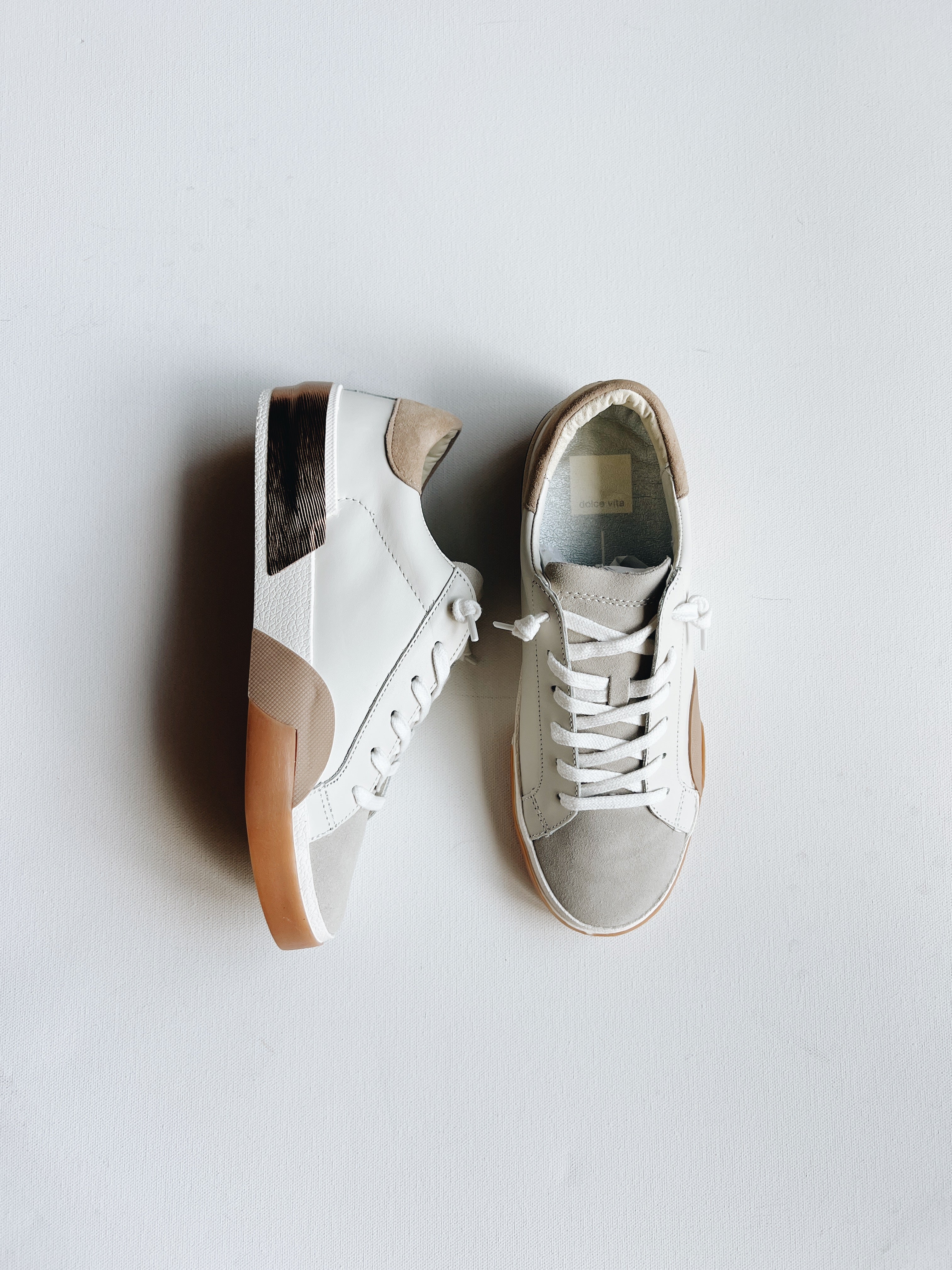 Zina - White/ Tan Leather