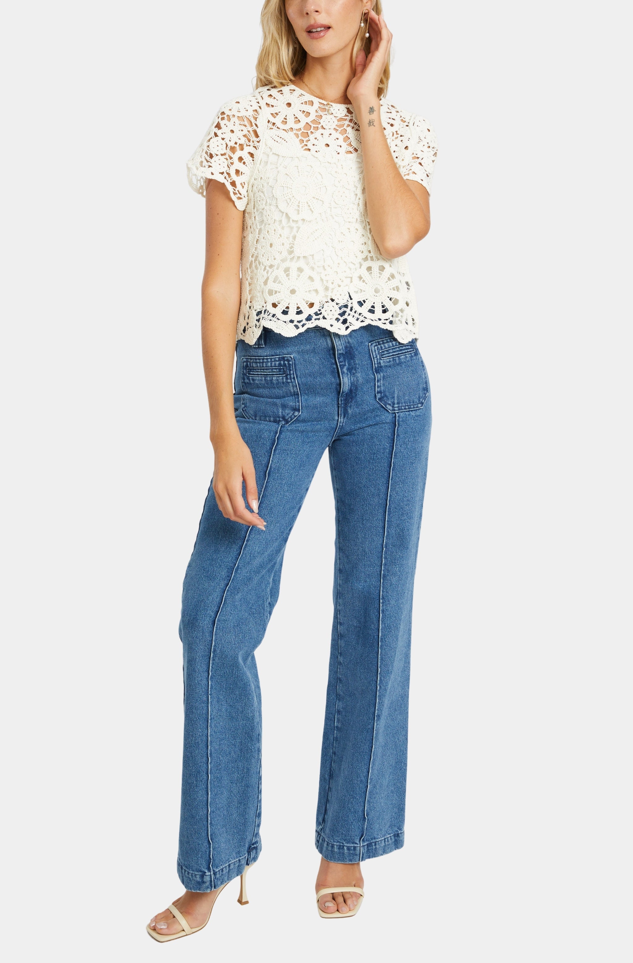 Carmen Ivory Lace Top