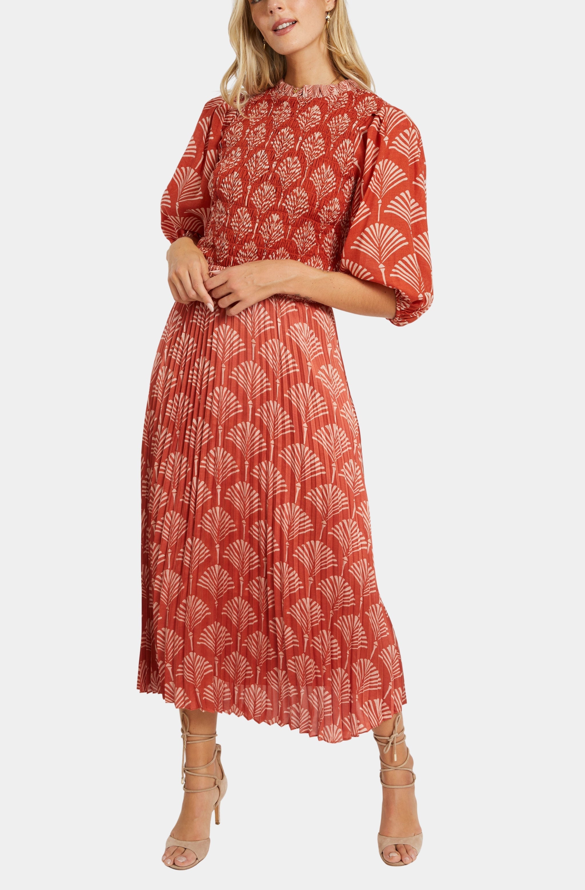 Lucille Rust Ginko Breeze Skirt