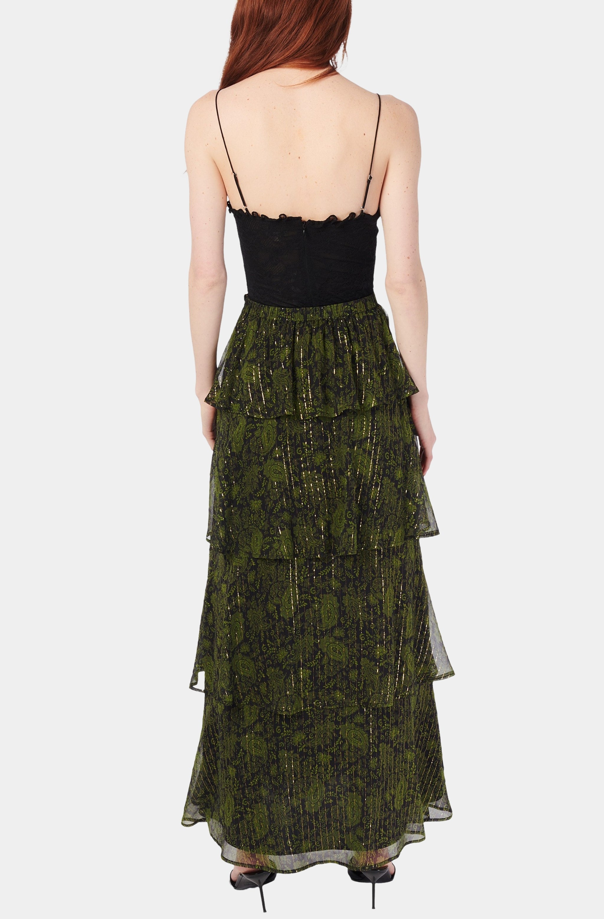 Gaia Metallic Chiffon Skirt