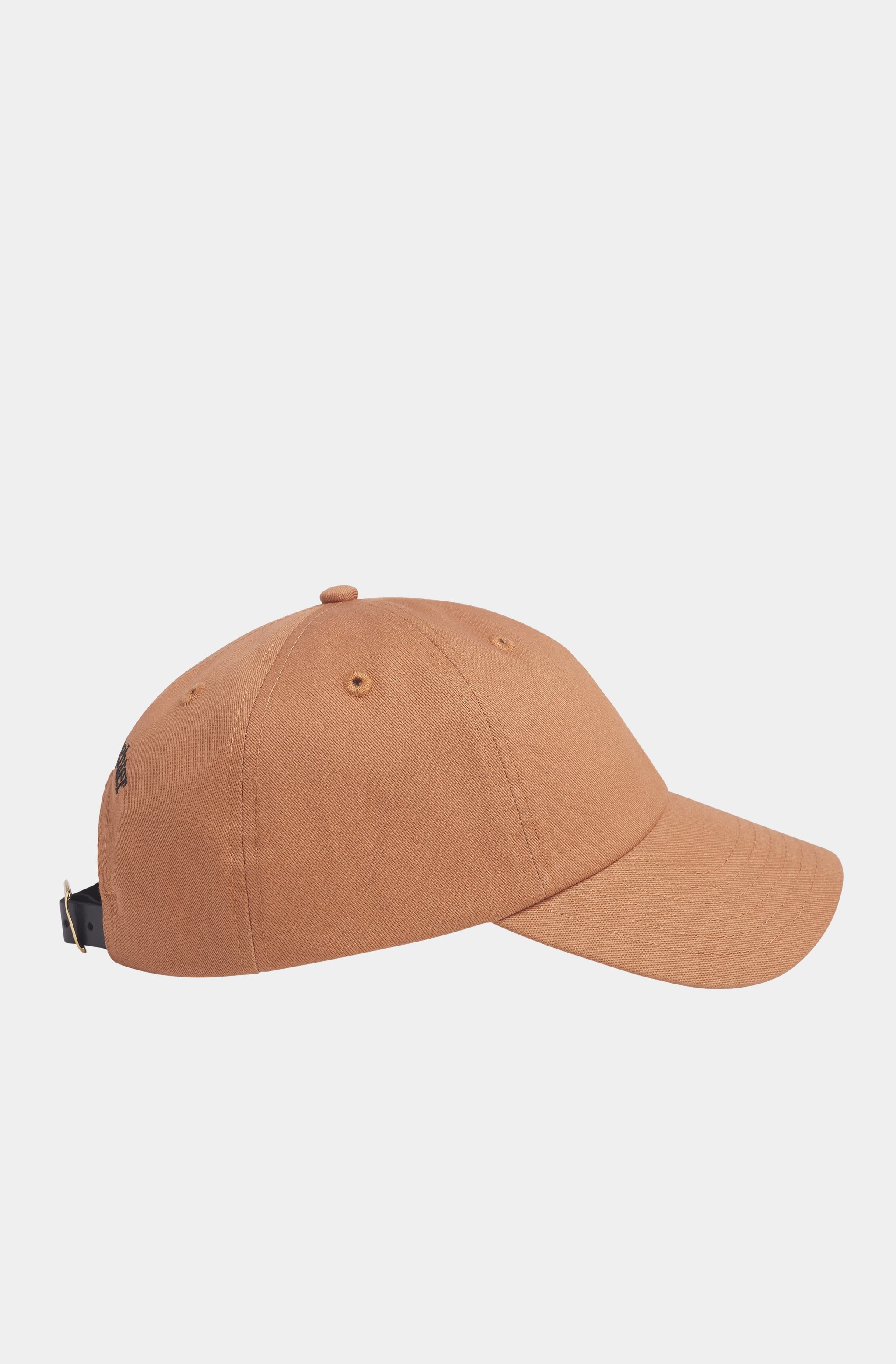 Baseball Cap With Leather Strap & Buckle
