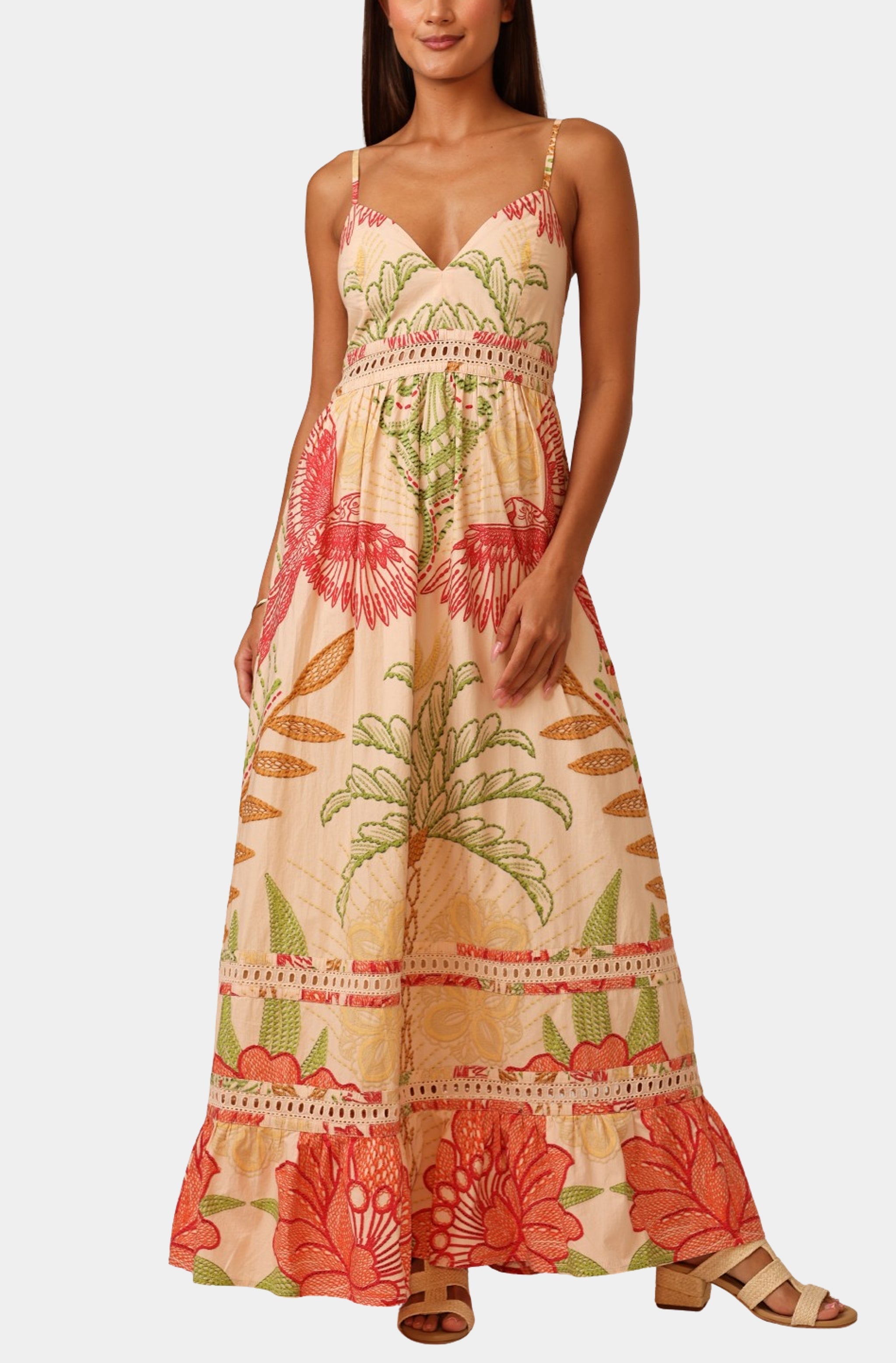chinese dress ladies Floral Summer Maxi Dress Floral Print / L main image 0