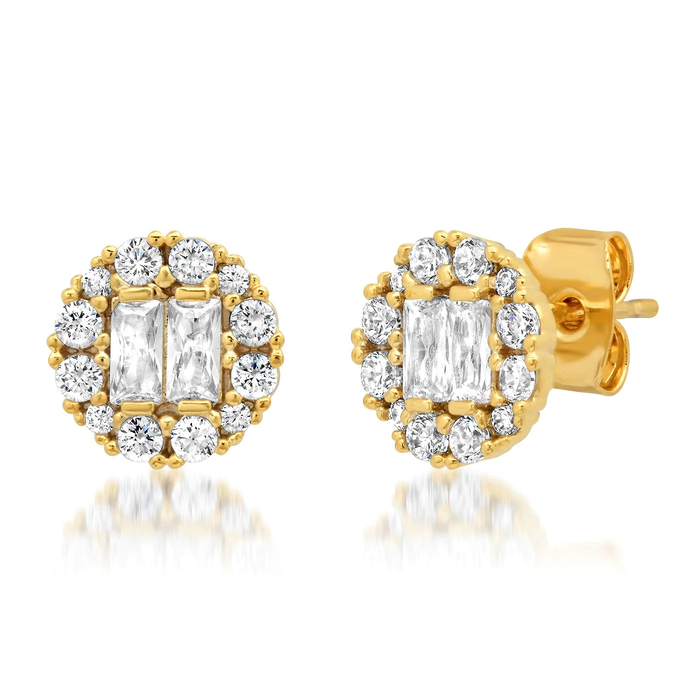 CZ Circle Post Earring