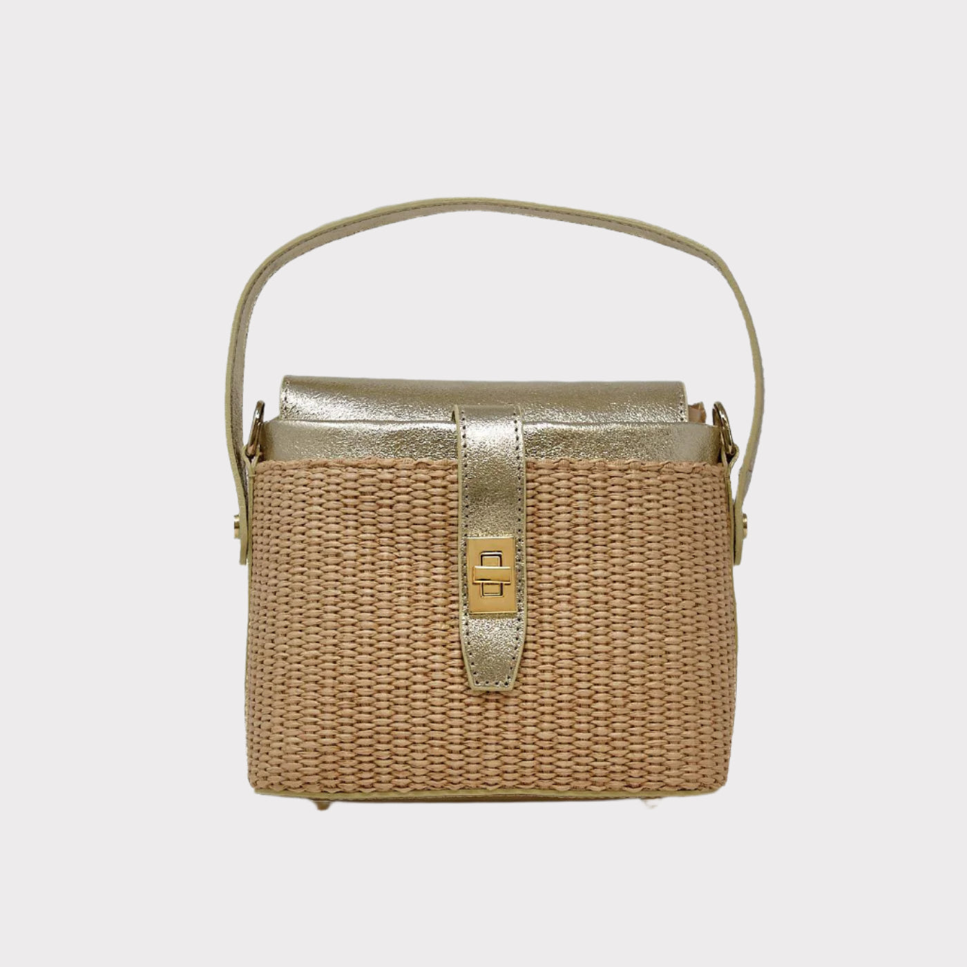 Rattan Leather Handbag