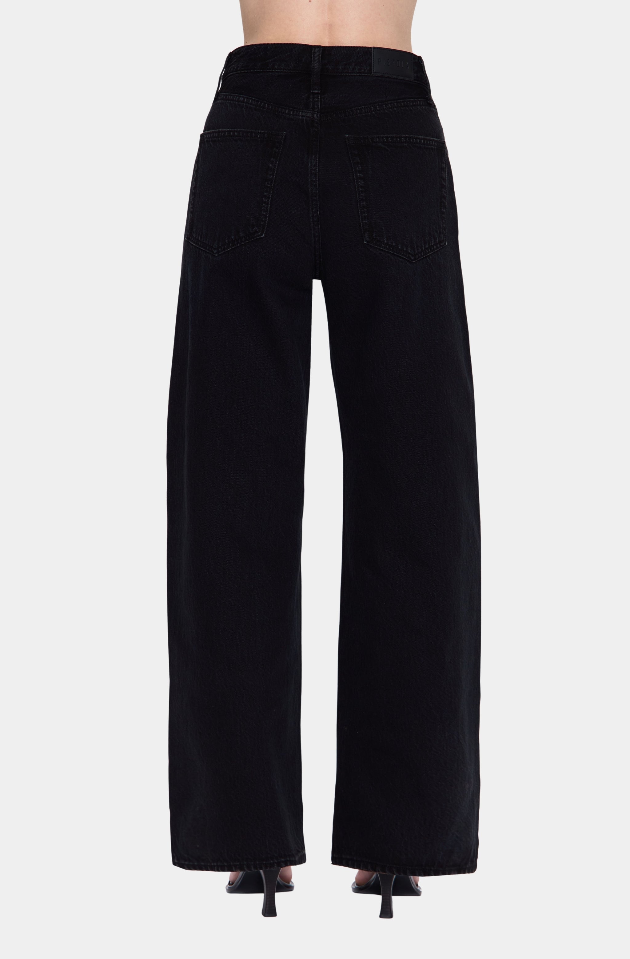 Tate High Rise Bowed Wide Leg Jean