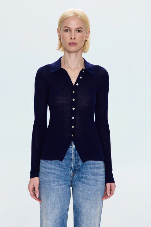 Korey Fitted Rib Cardigan Sweater