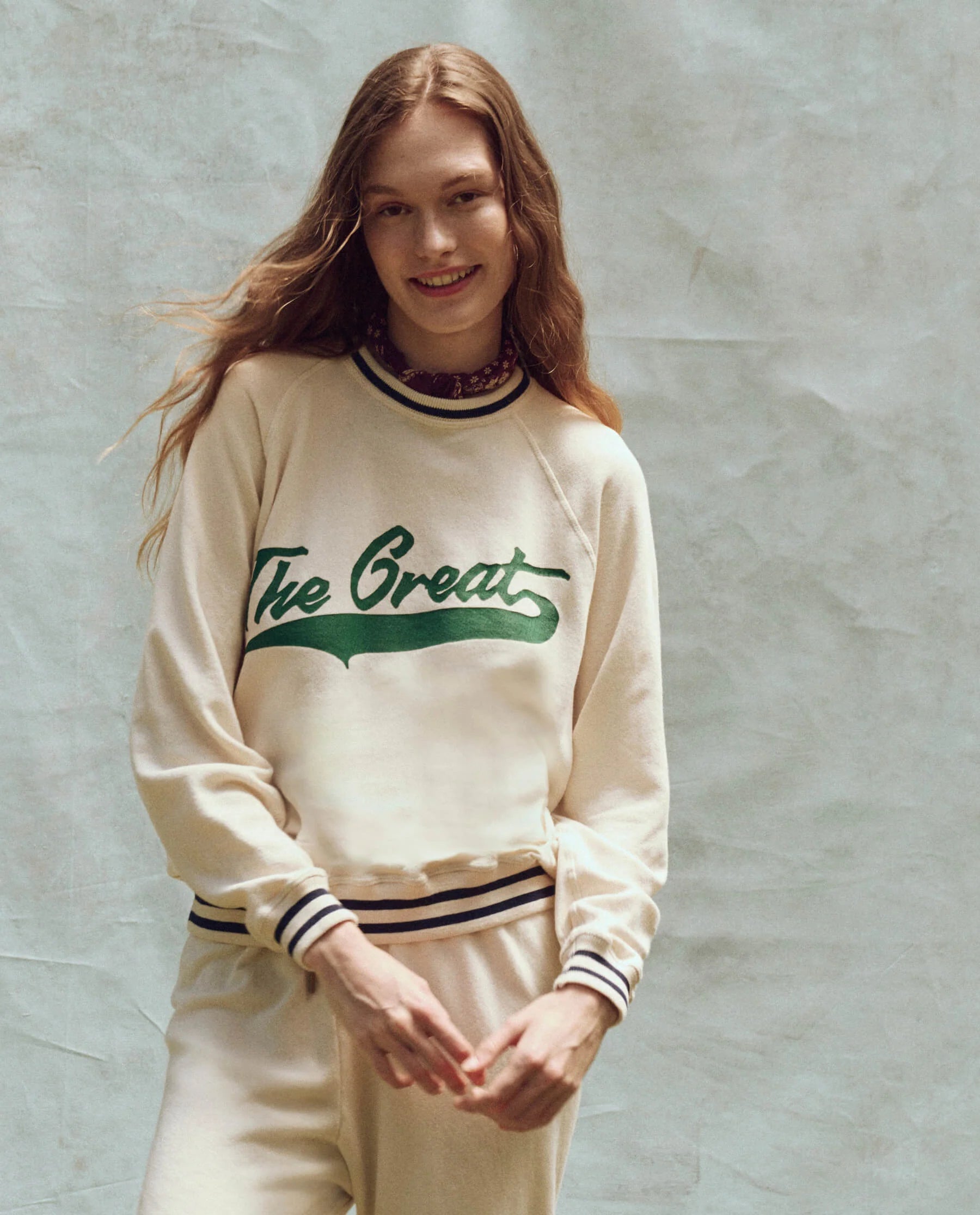 The Varsity College Sweatshirt W/ Crest Graphic