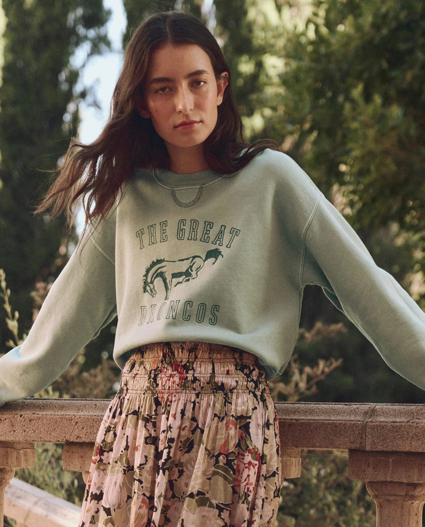 The League Sweatshirt W/ Bucking Bronco Graphic