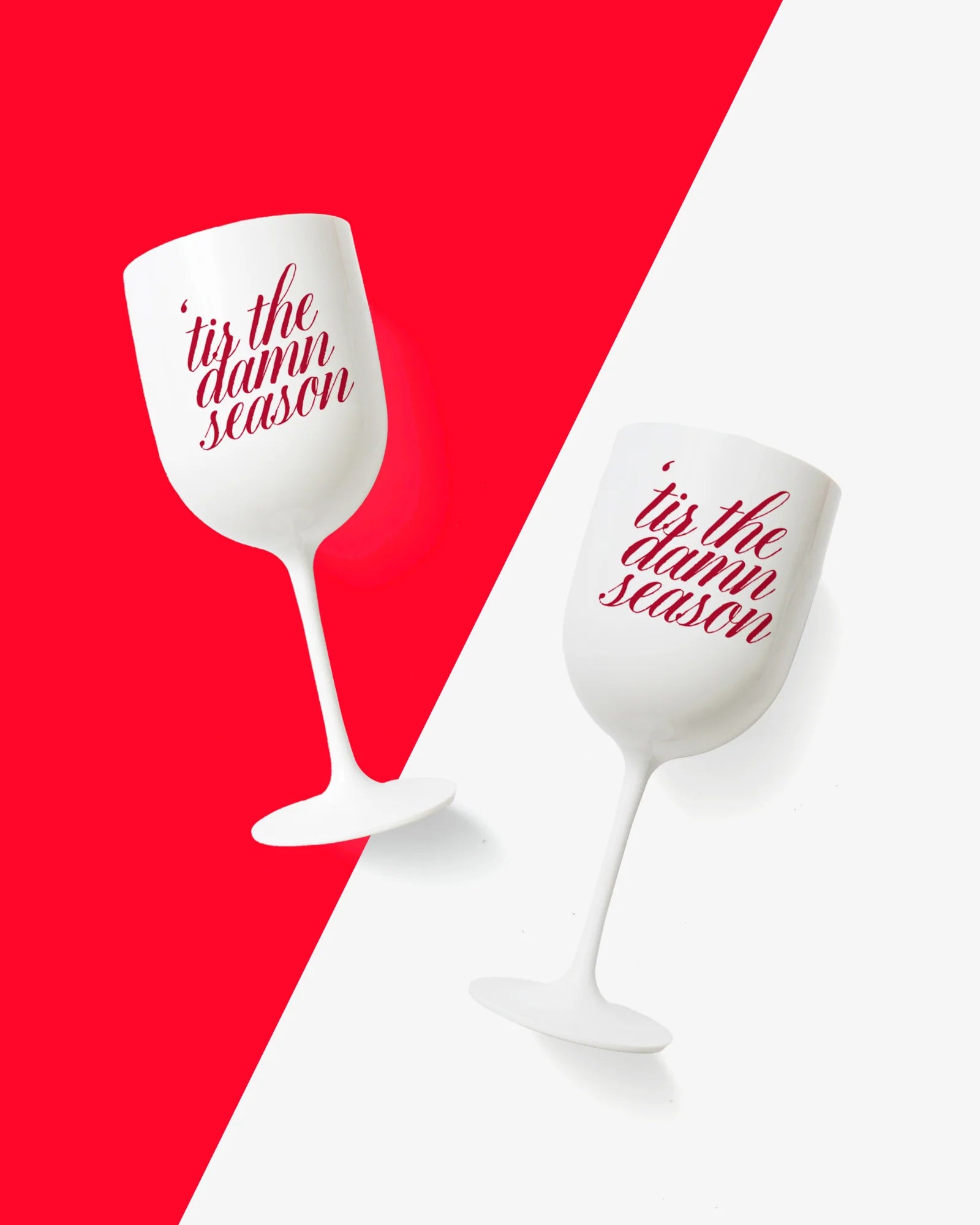'tis the Season Wine Glass