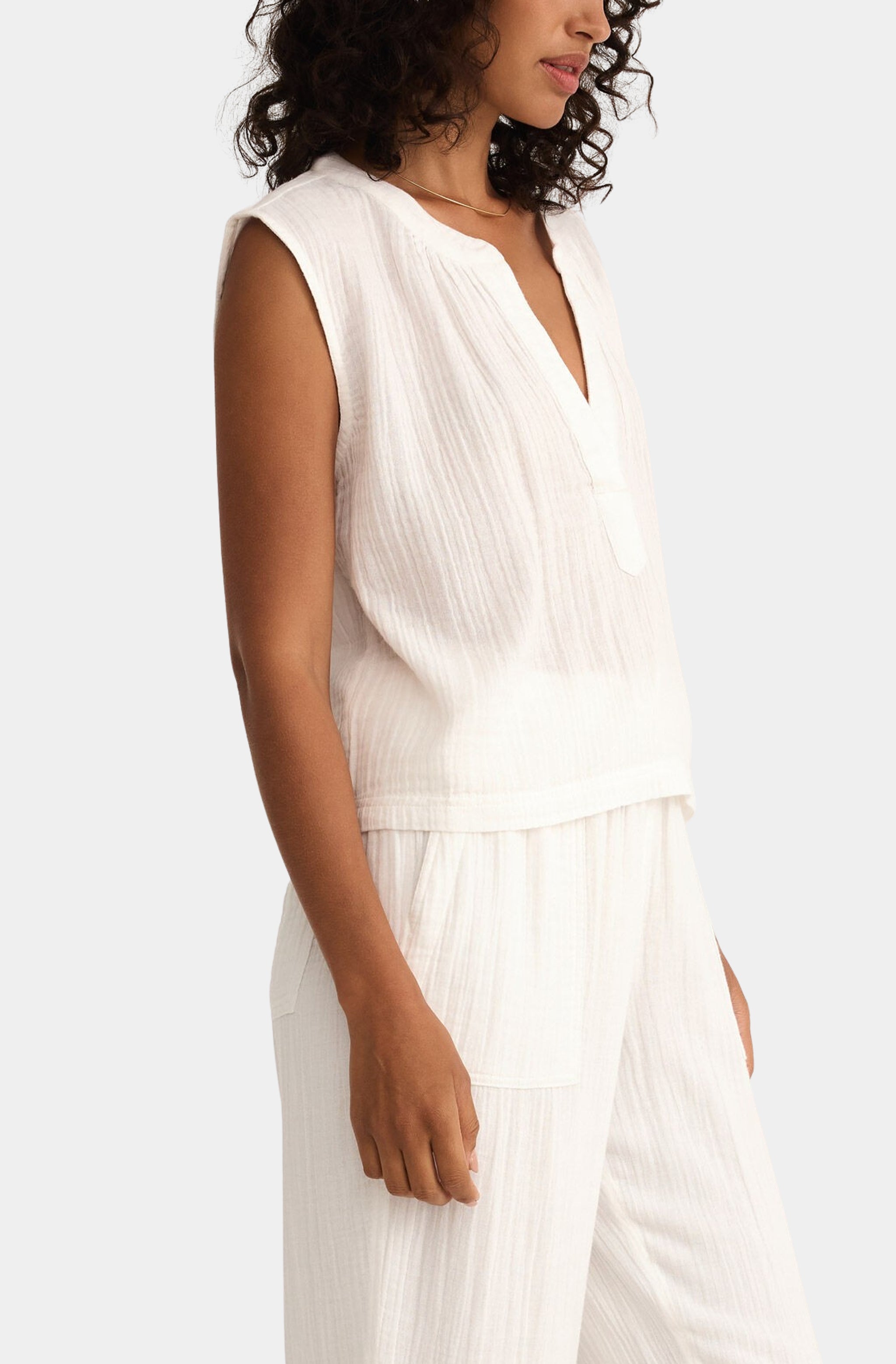Cliffside V-Neck Airy Top