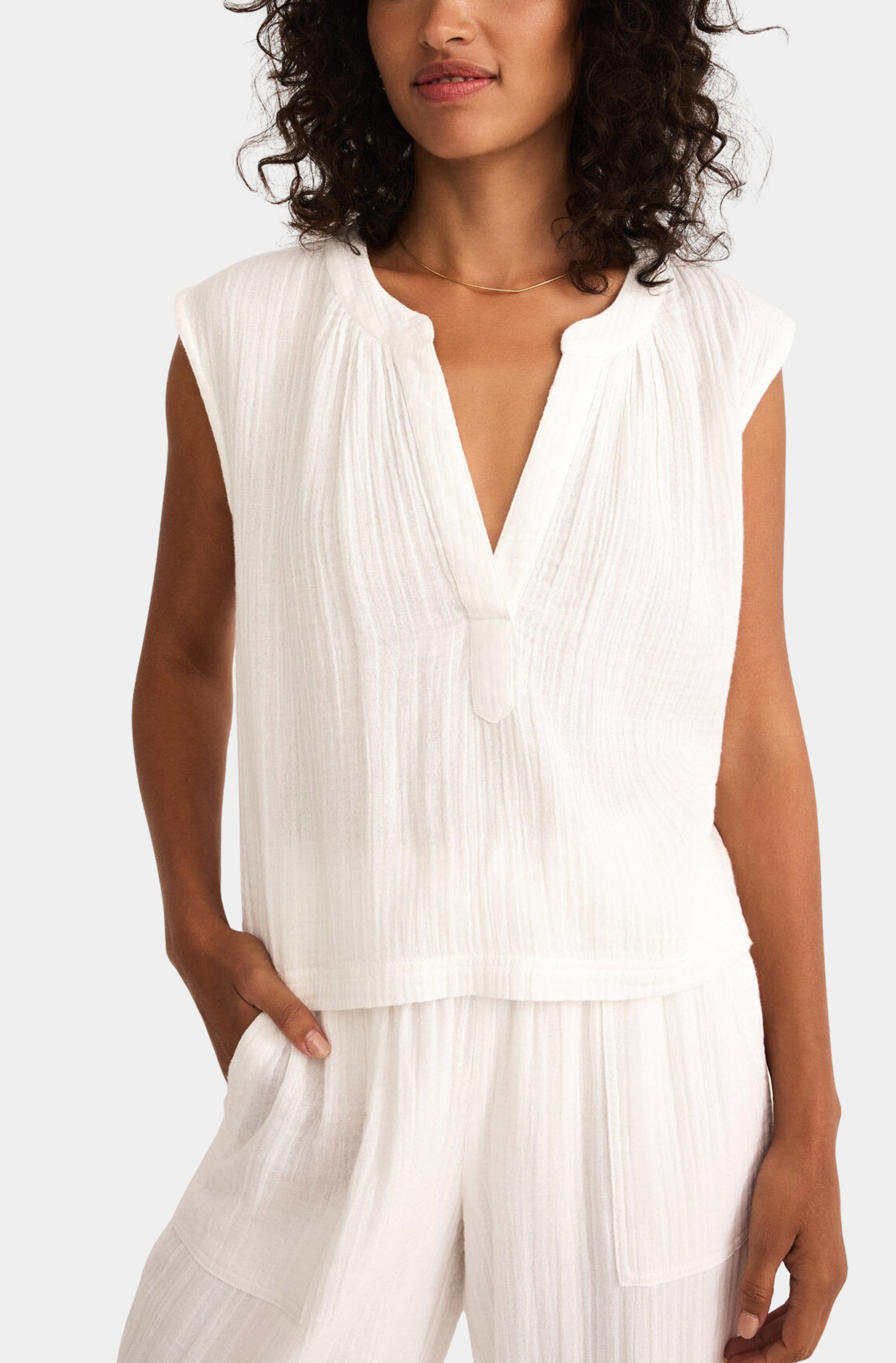 Cliffside V-Neck Airy Top