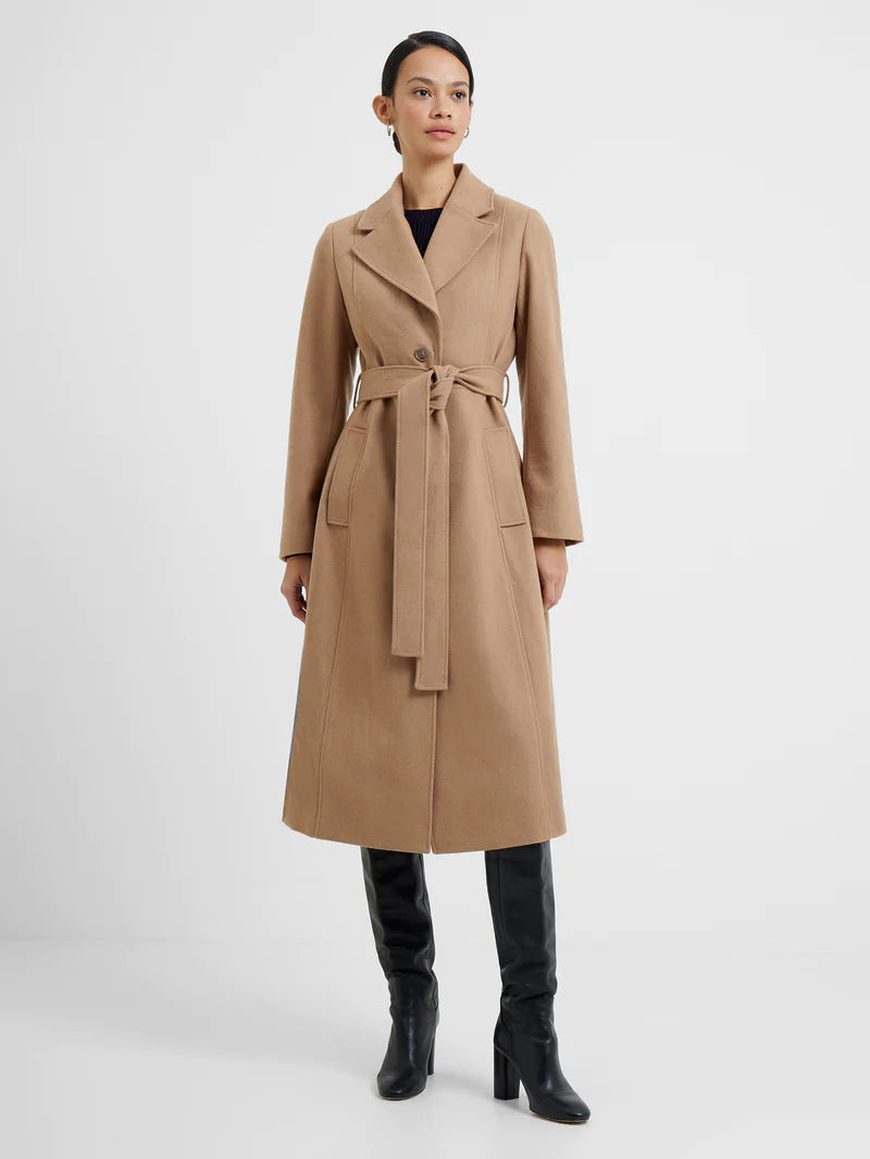 Favan Felt Long Faux Fur Coat