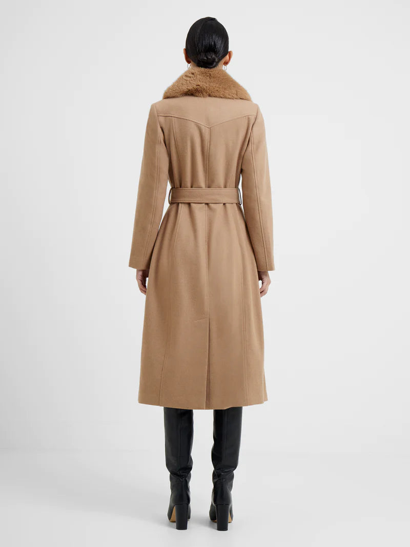 Favan Felt Long Faux Fur Coat