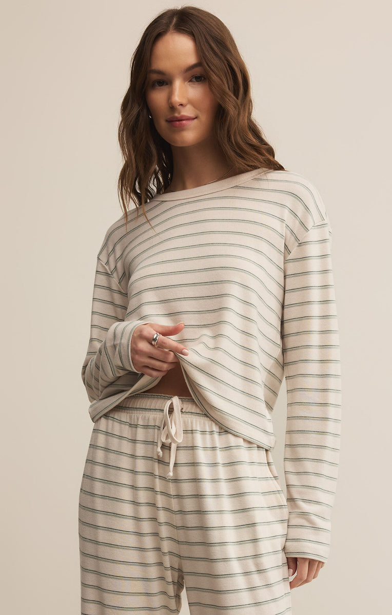 新品 sheller back ribbon stripe knit tops Laid Back Stripe Top – Hemline Nashville