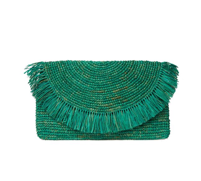 Sera Raffia Oversize Clutch