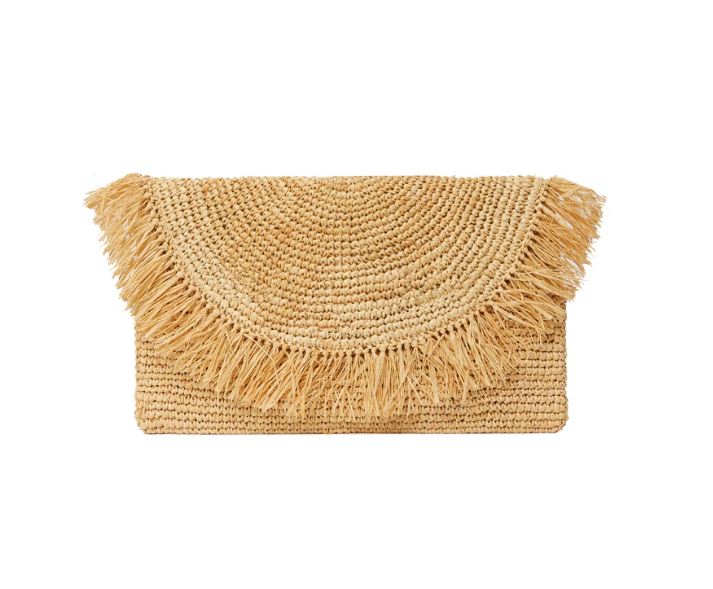 Sera Raffia Oversize Clutch