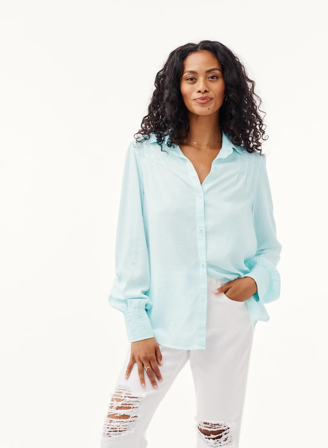 Haven Pin Tucked Button Down