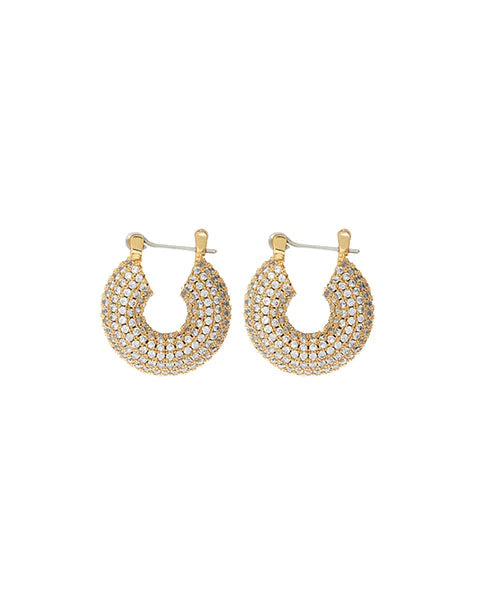 Pave Mini Donut Hoops