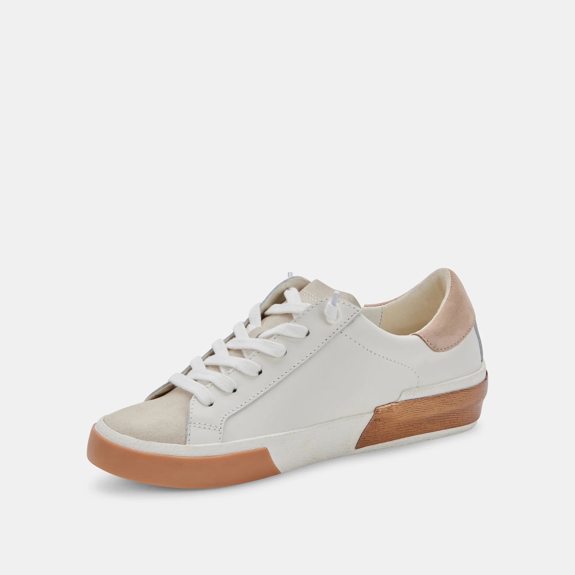 Zina - White/ Tan Leather