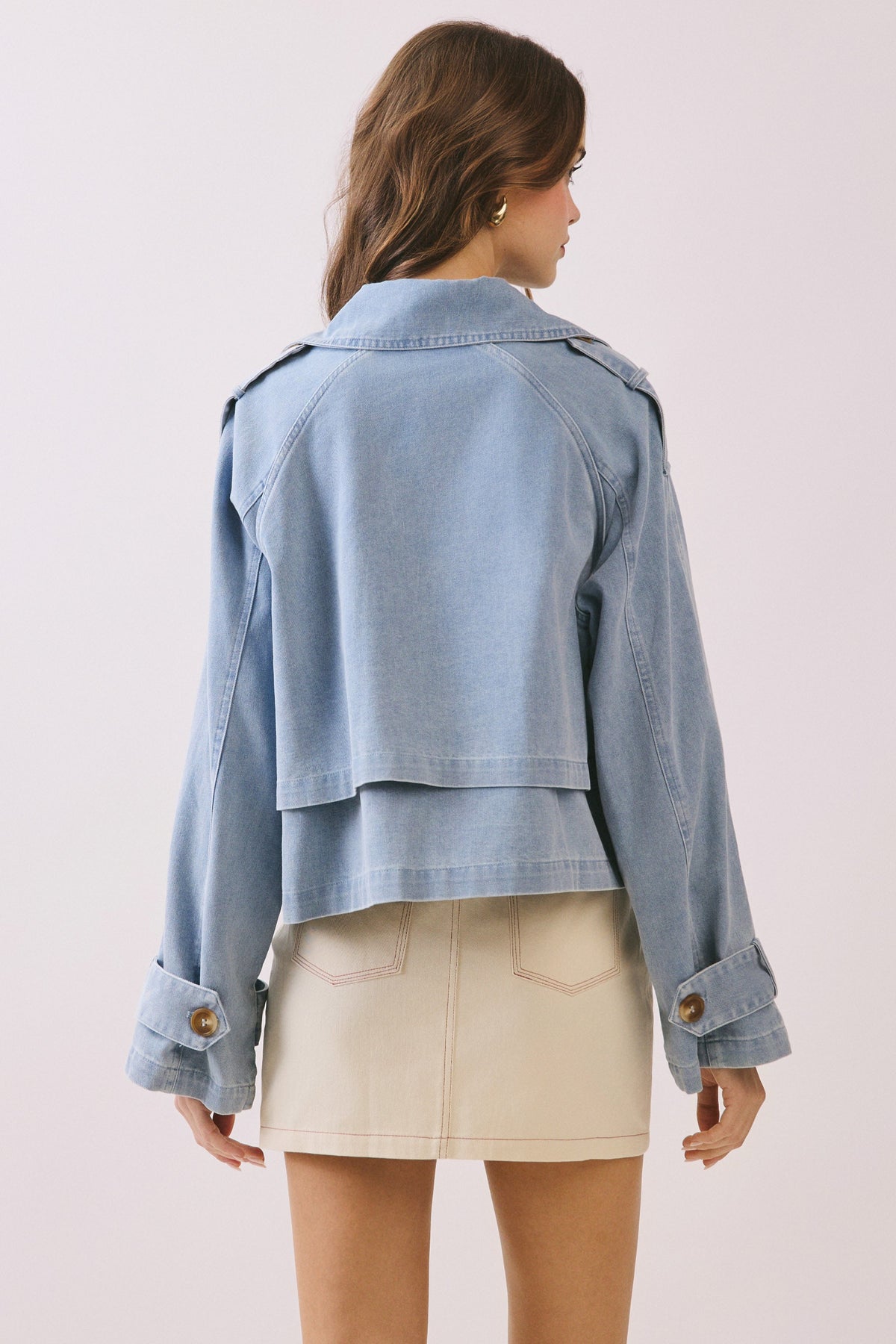 Double Breasted Denim Jacket