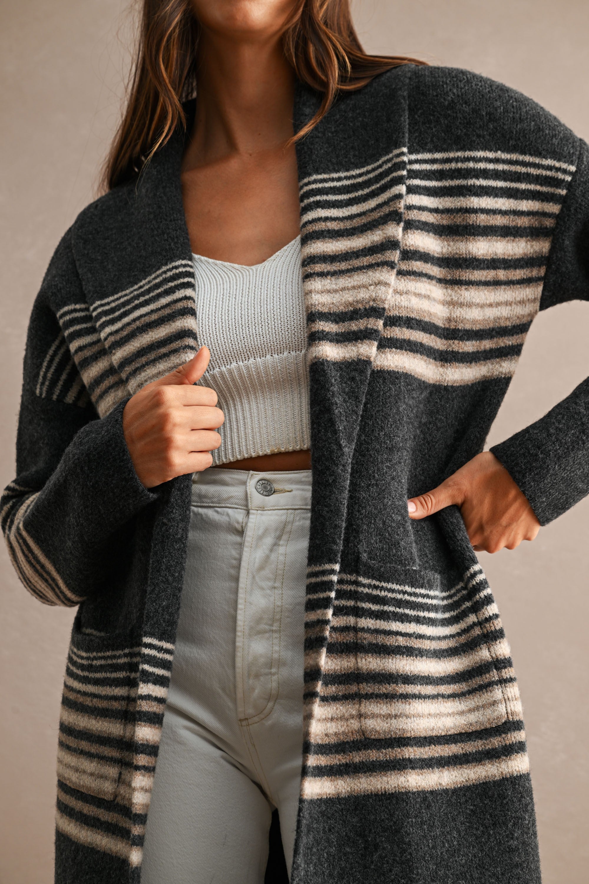 Longline Open Cardigan
