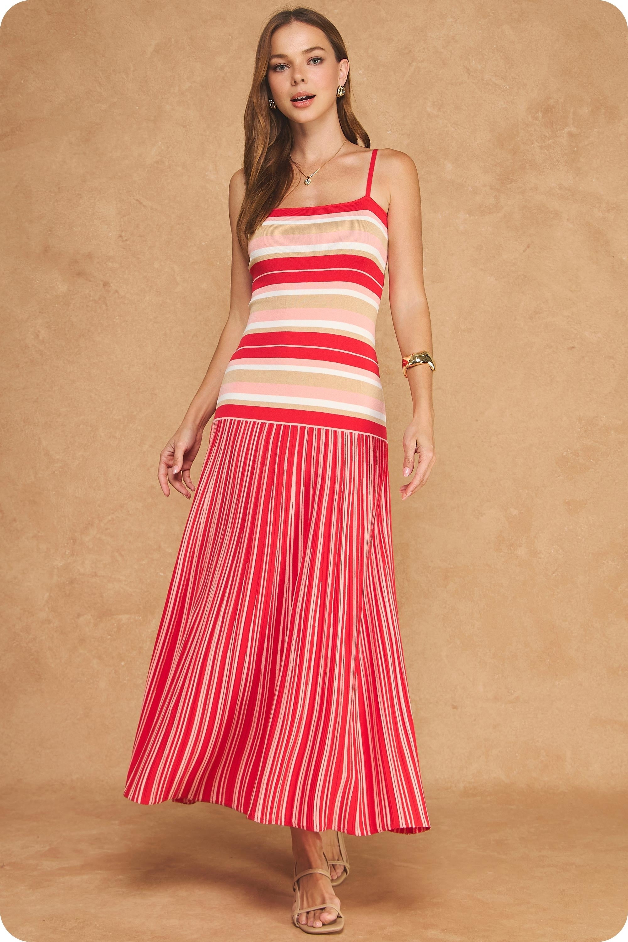 Color Block Midi Dress