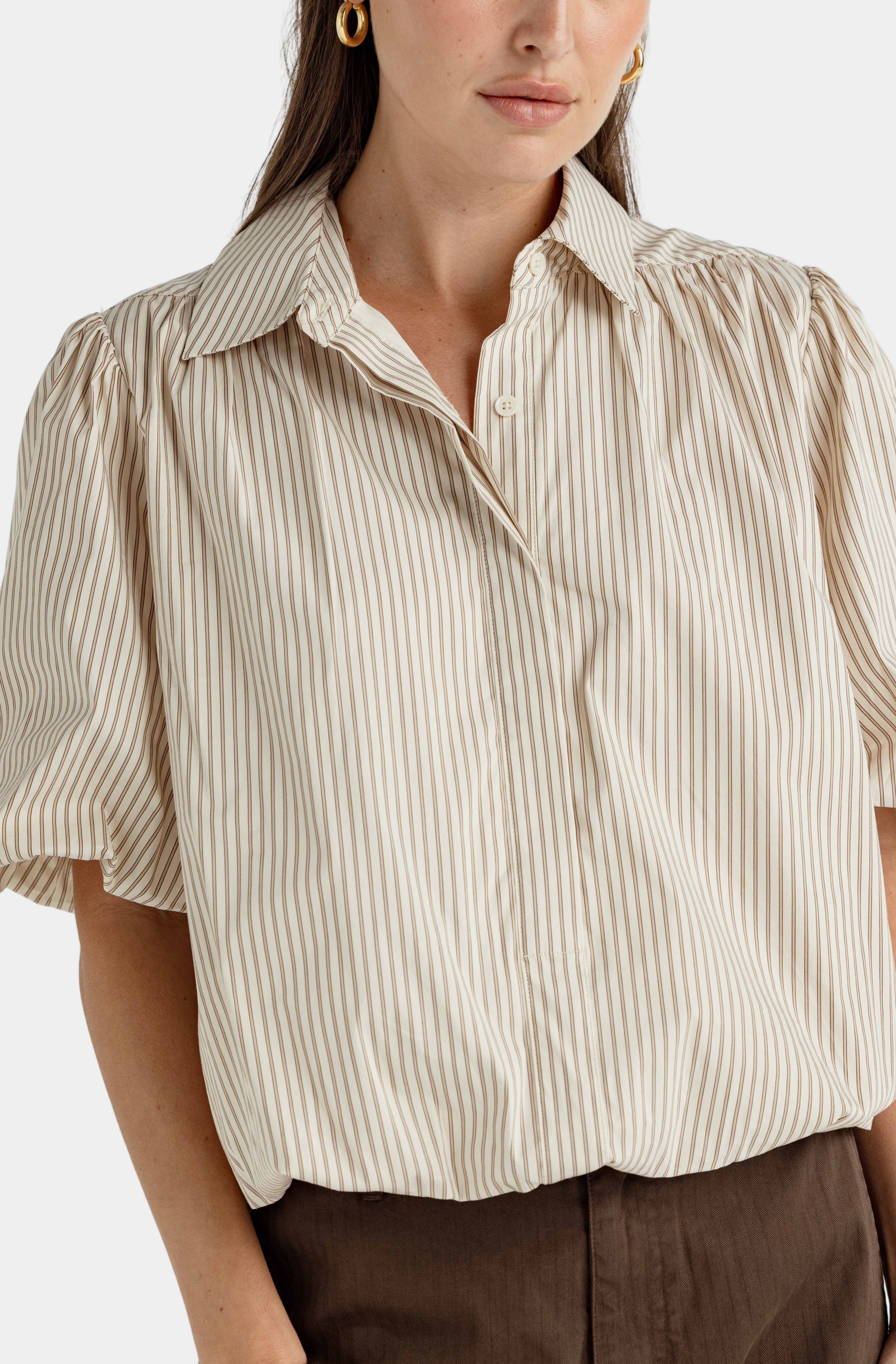 Bridle Ticking Stripe Olivia Shirt