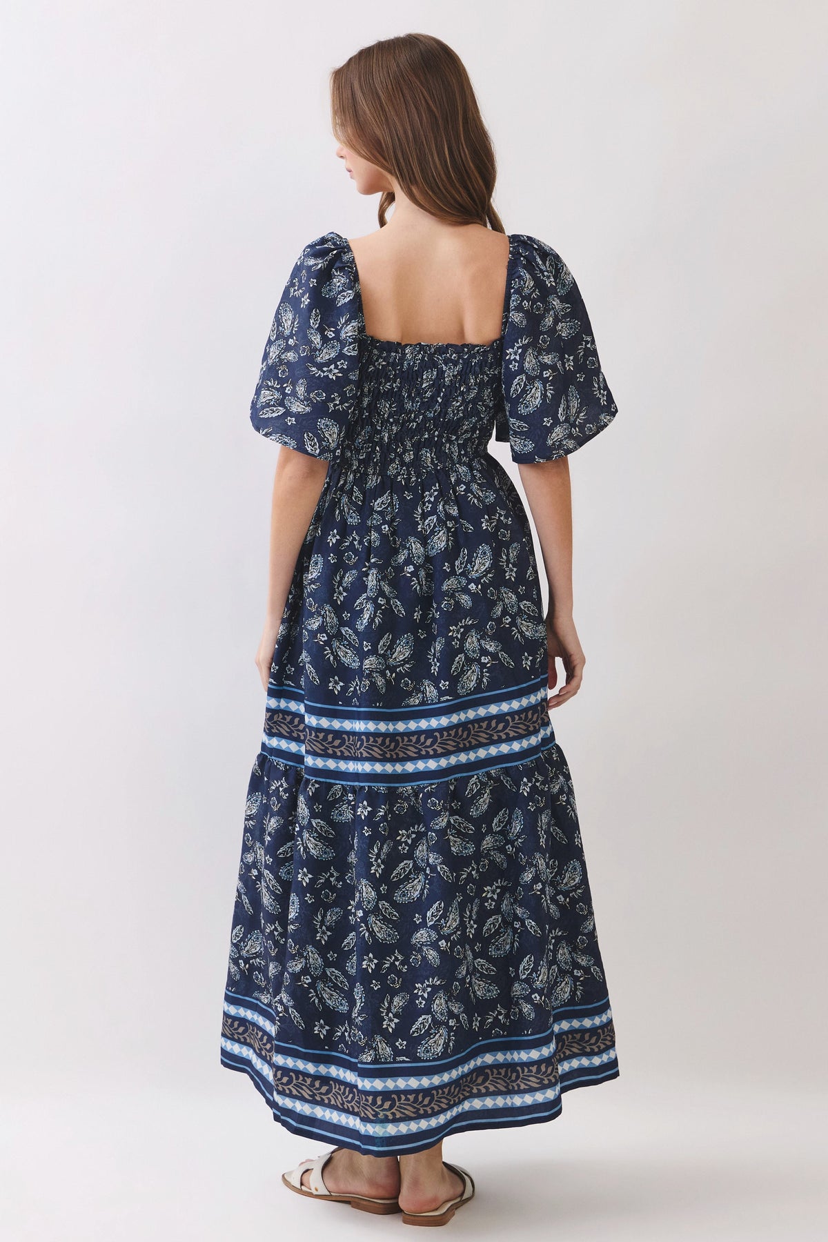 Paisley Border Maxi Dress
