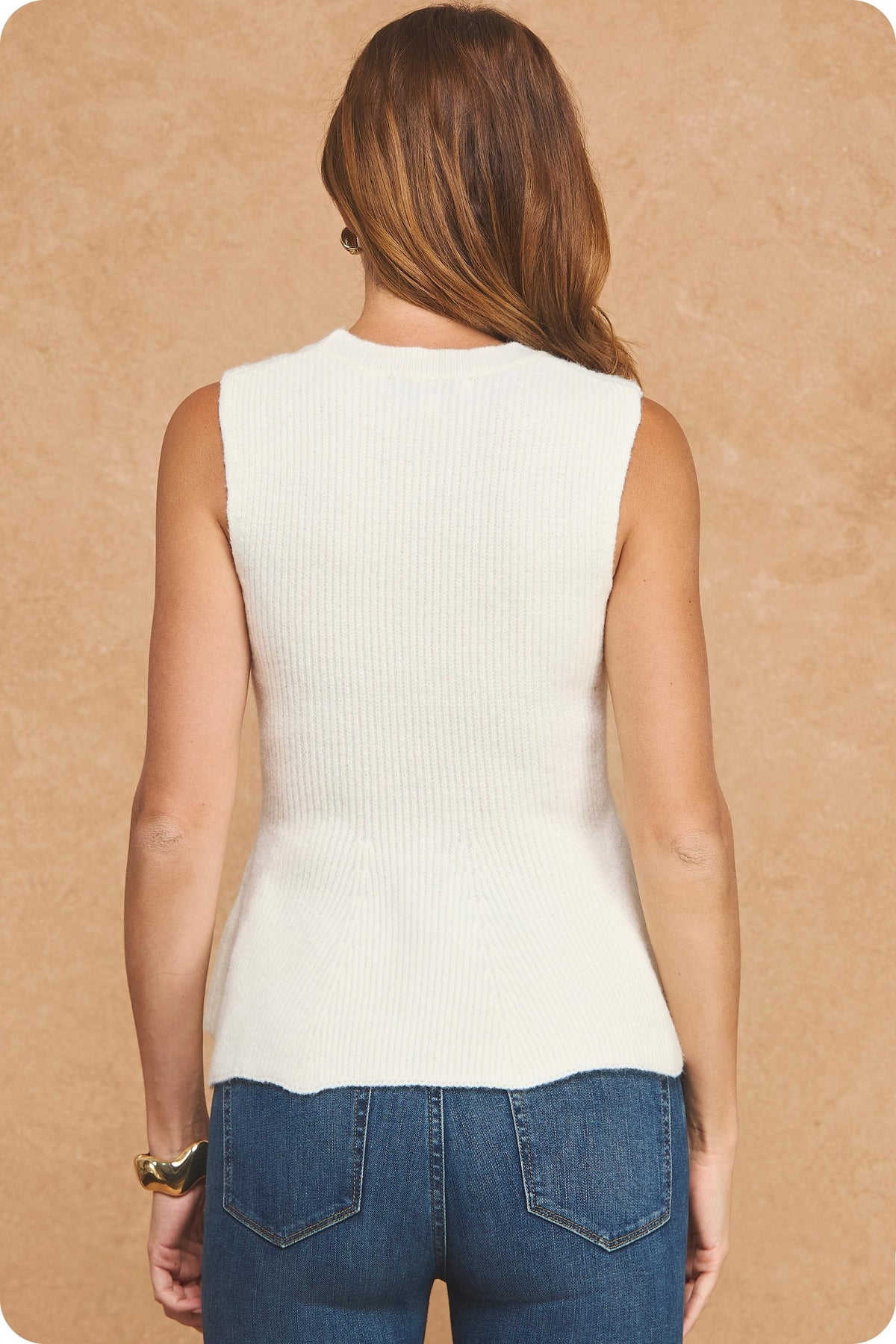 Cable Knit Peplum Sweater Top