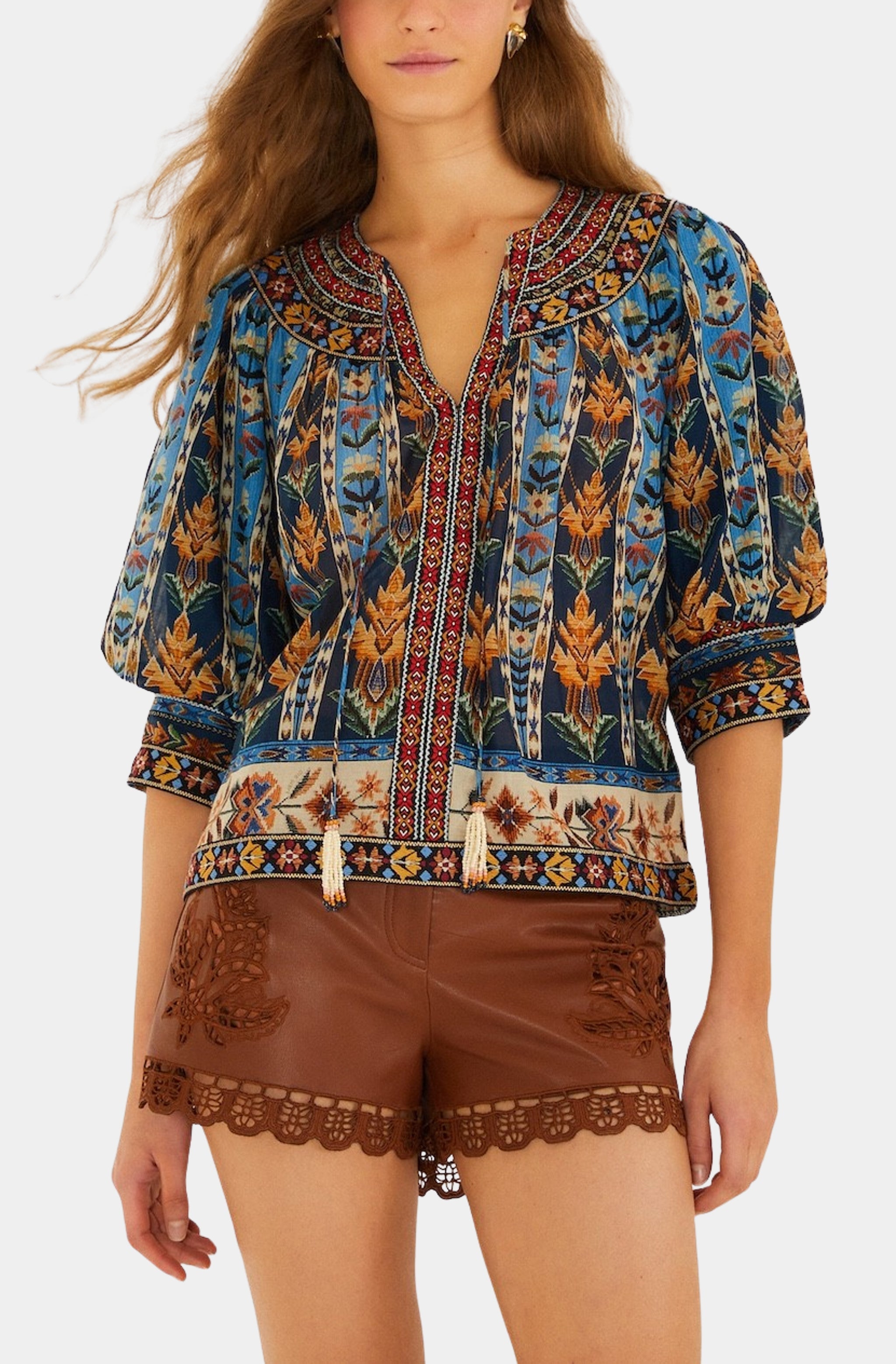 Embroidered Tapestry Blouse