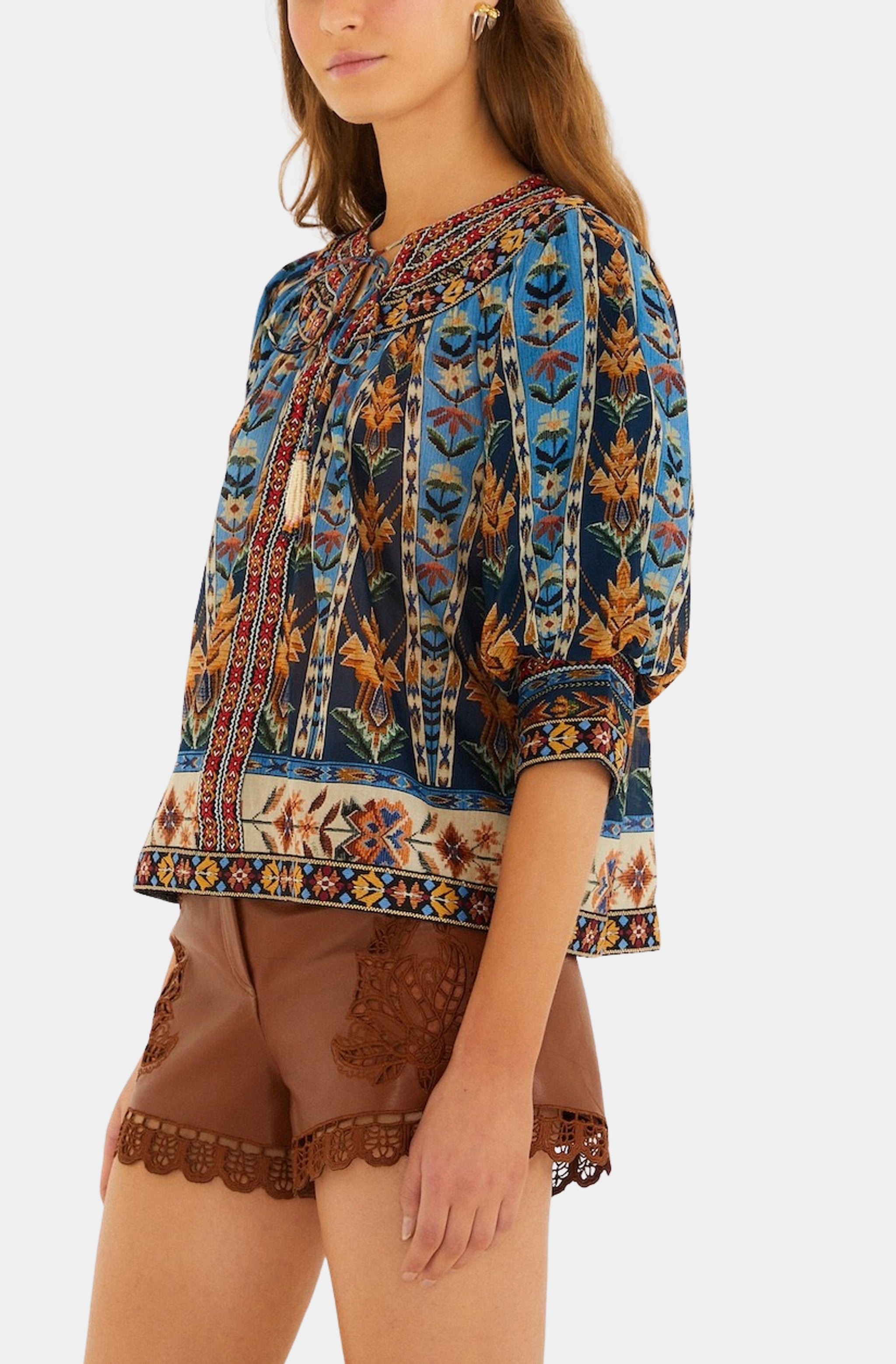 Embroidered Tapestry Blouse