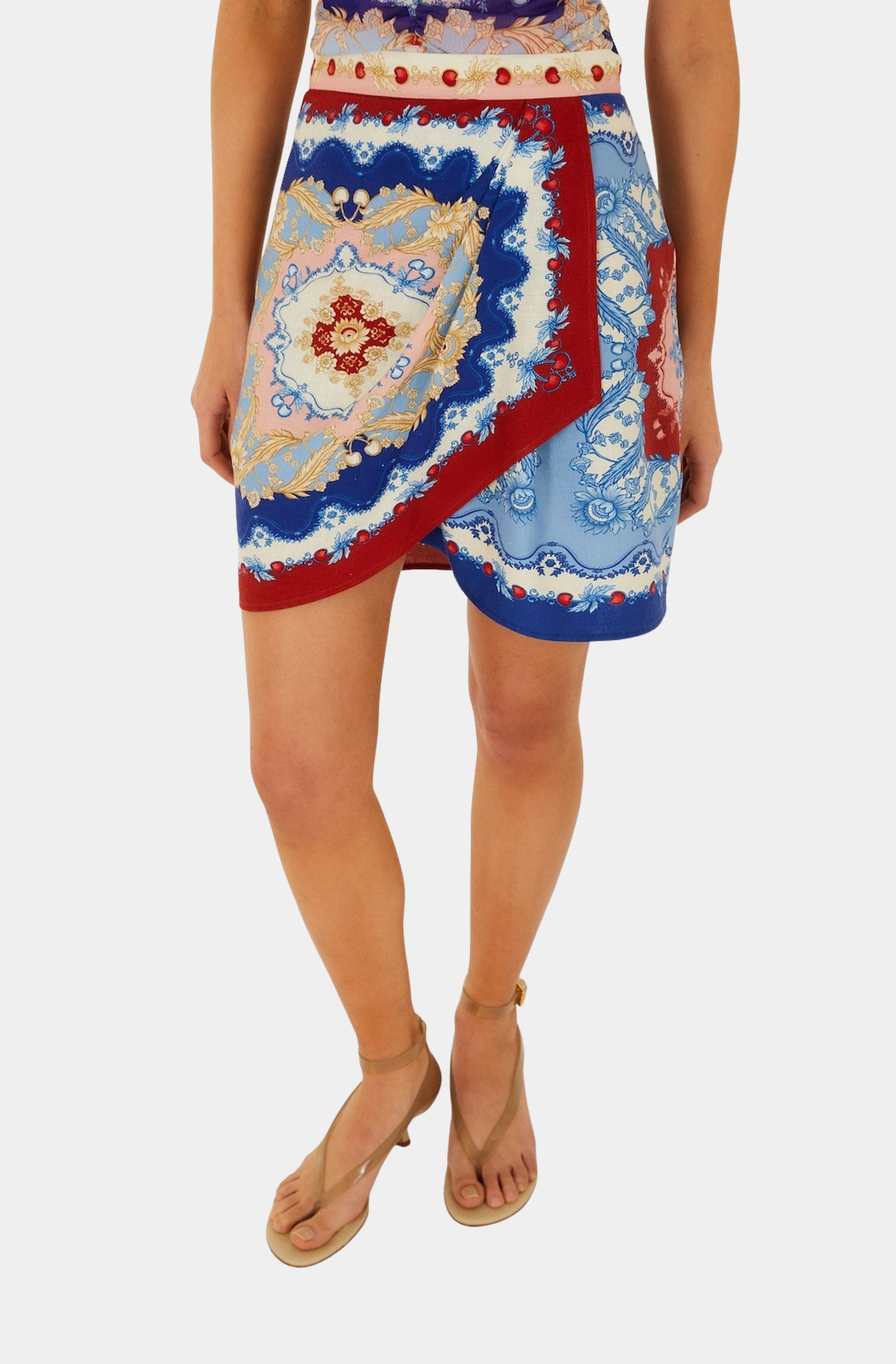 Mixed Cherry Royalty Scarf Mini Skirt – Hemline Nashville