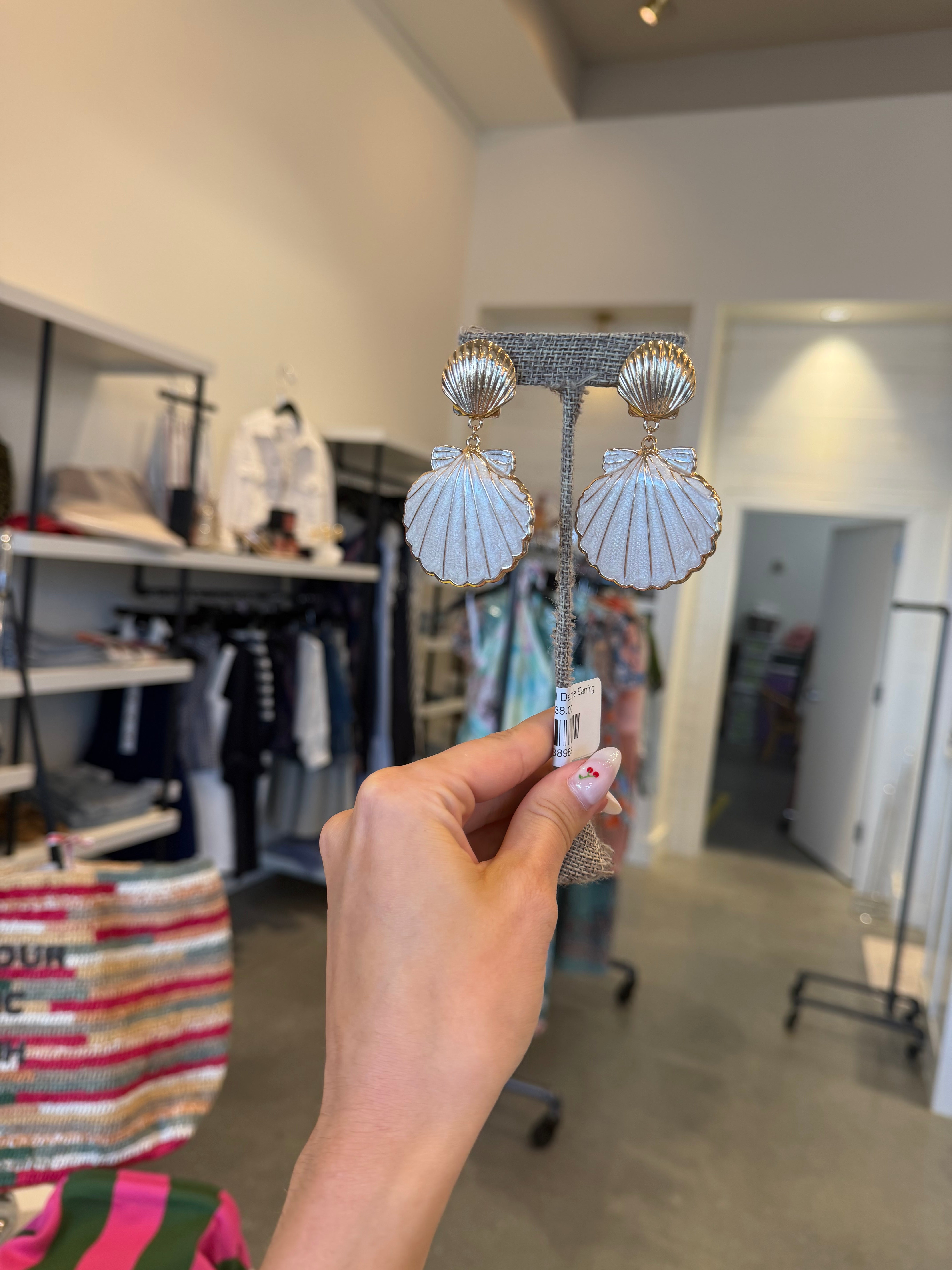 Double Shell Dangle Earring