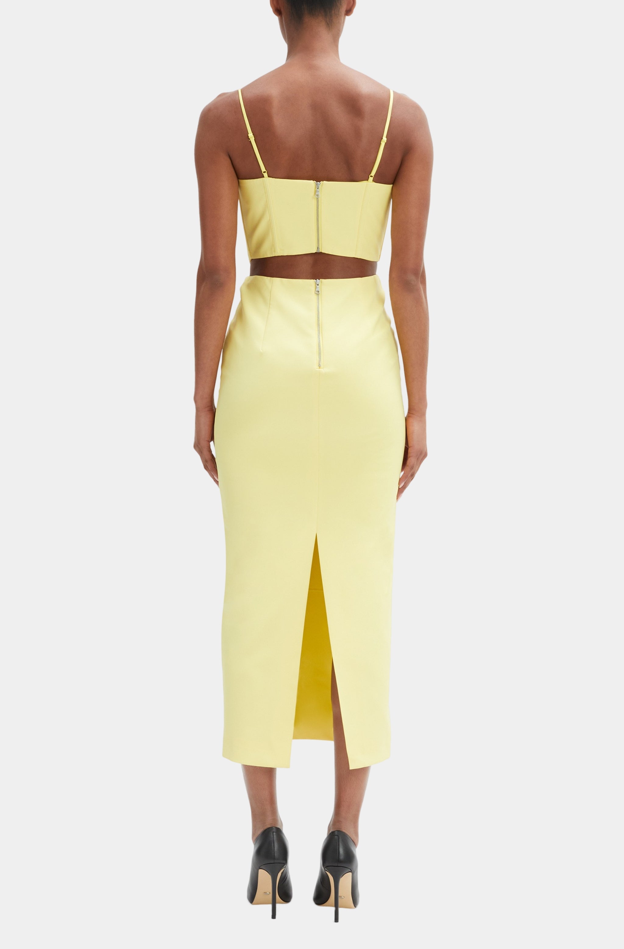 martini midi dress in limoncello Bardot Martini Midi Dress In Limoncello by Bardot
