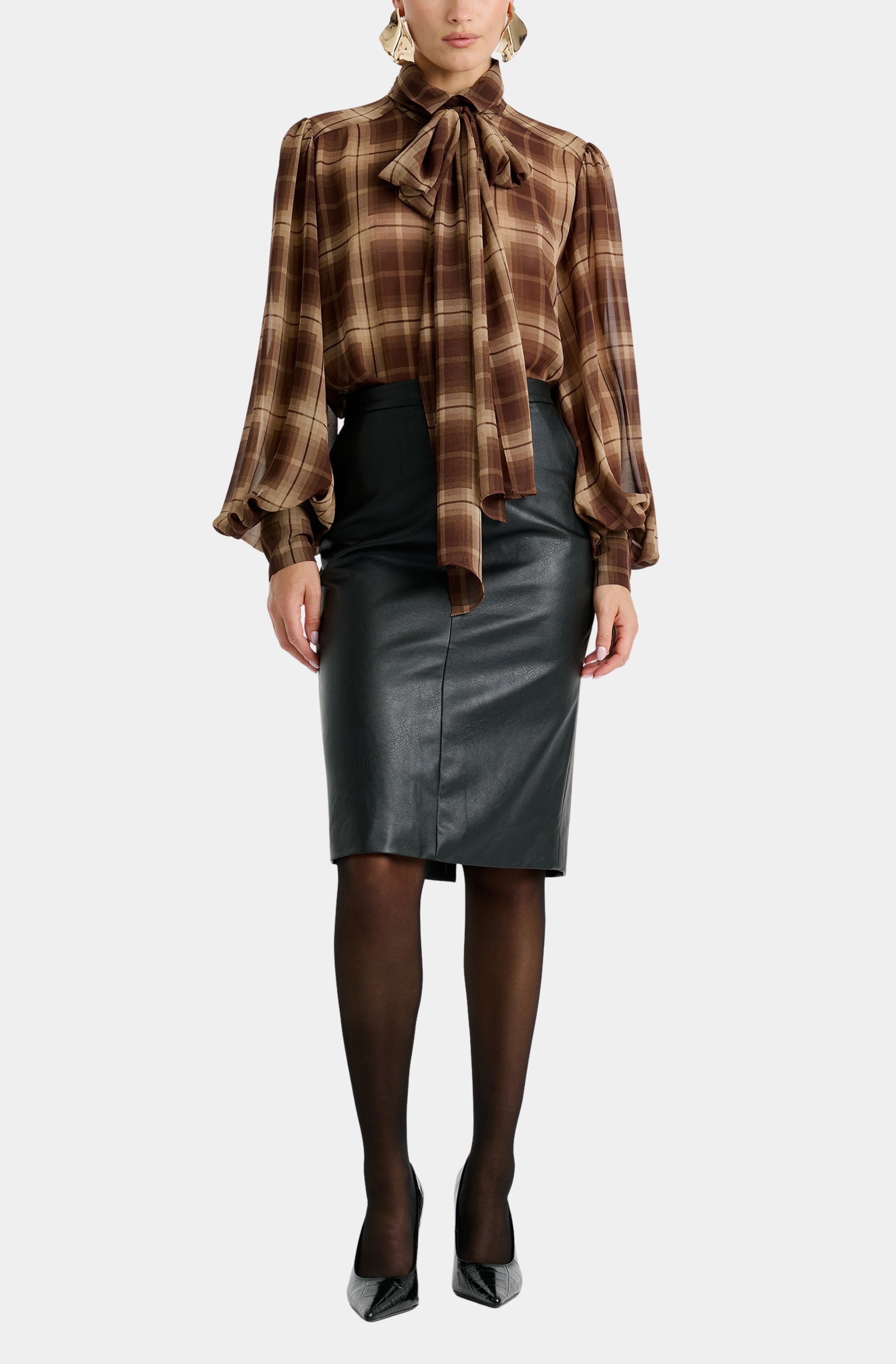 Cecile Neck Tie Shirt