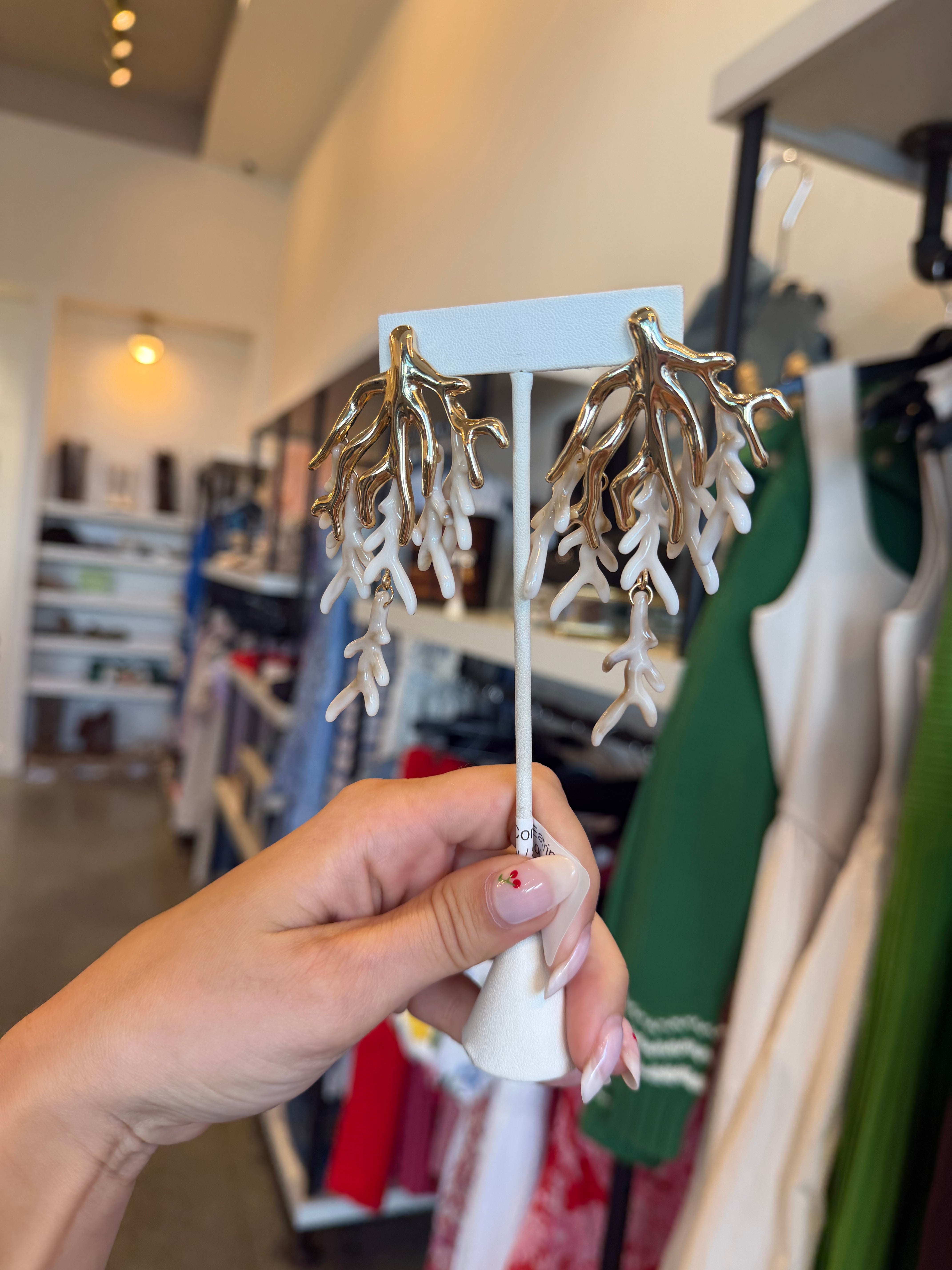 Fringe Coral Earring