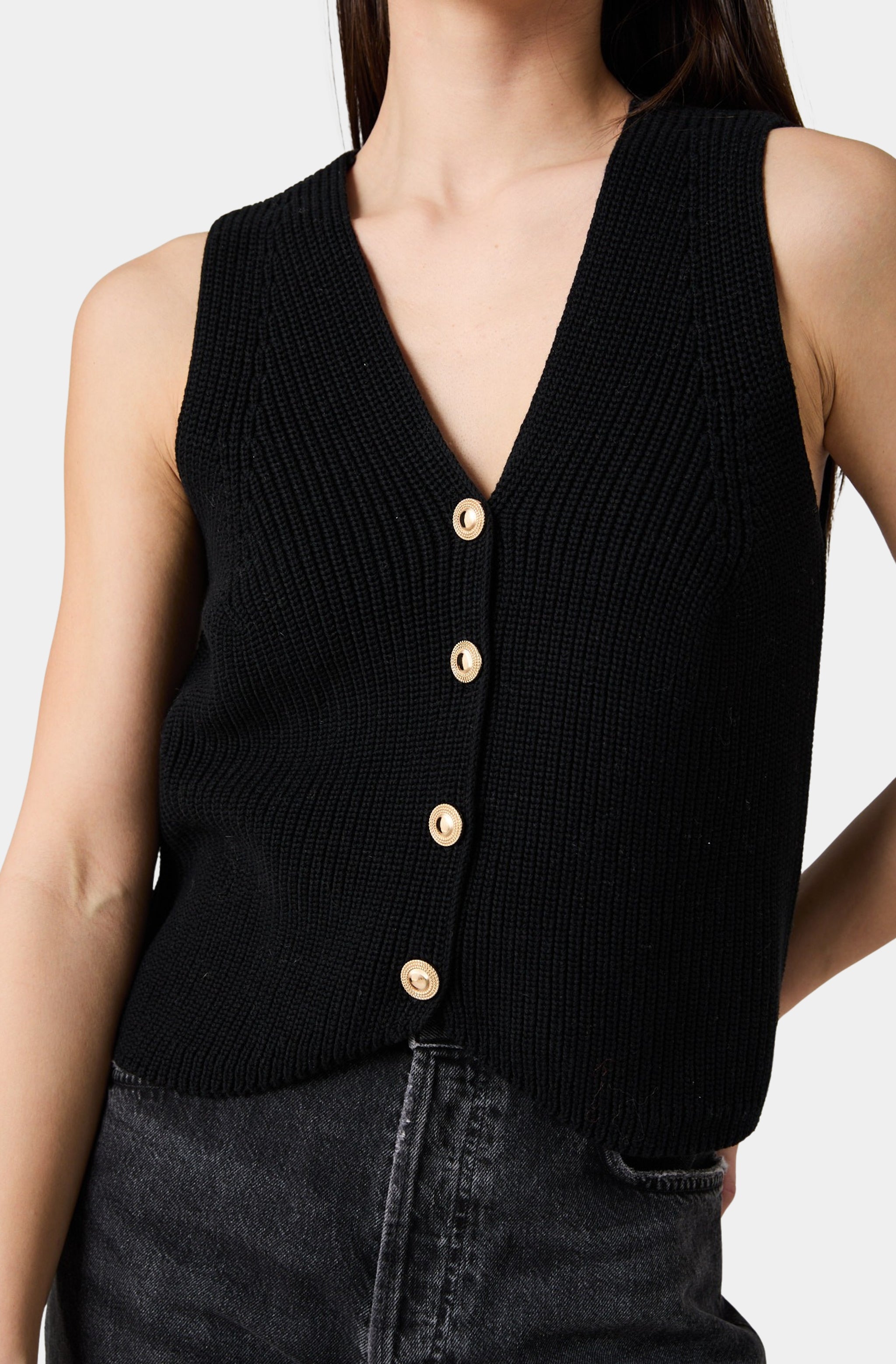 Mozart Vneck Rib Vest